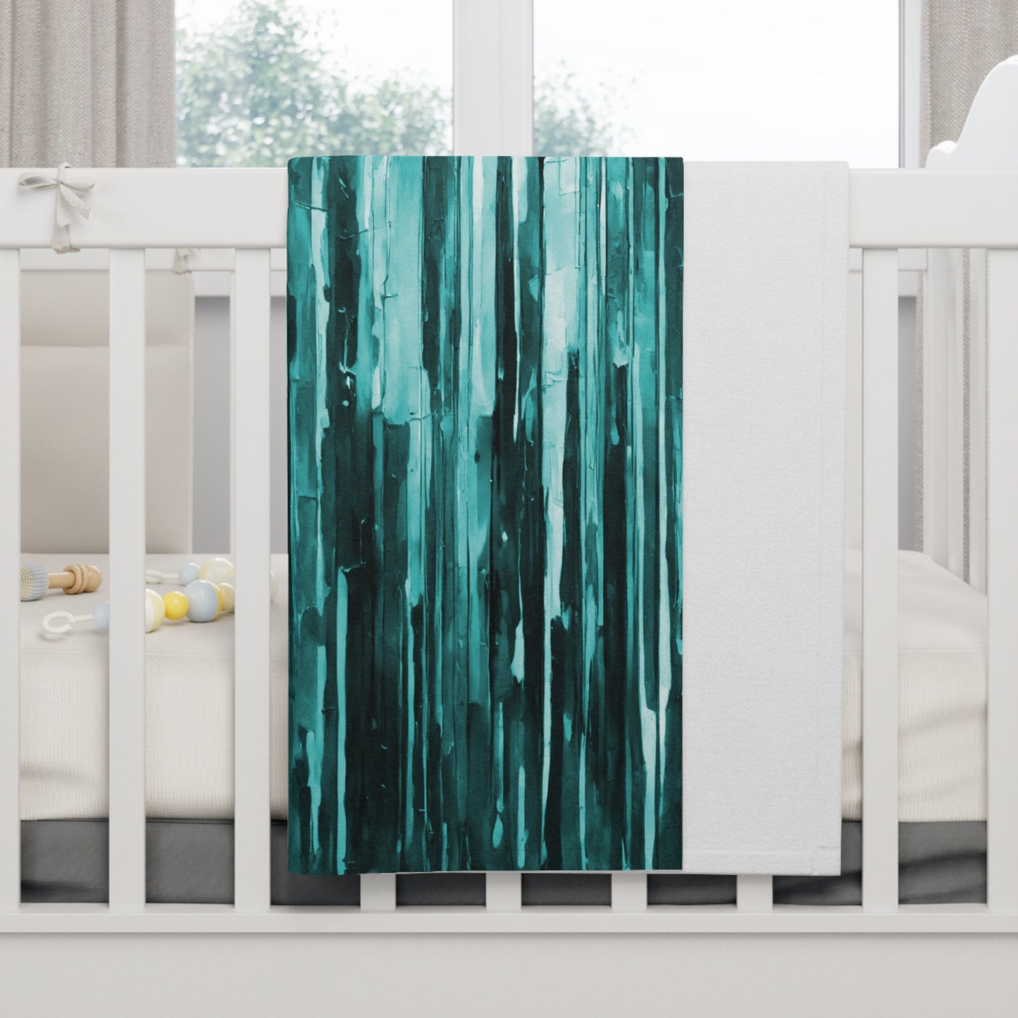 Striped Tif Fleece Baby Blanket, 30" x 40"