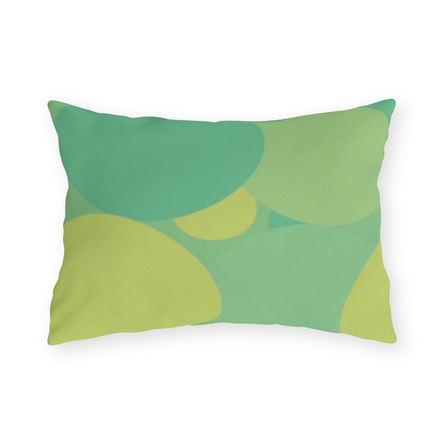 Pastel Green Patches 20" x 14" Outdoor Pillow