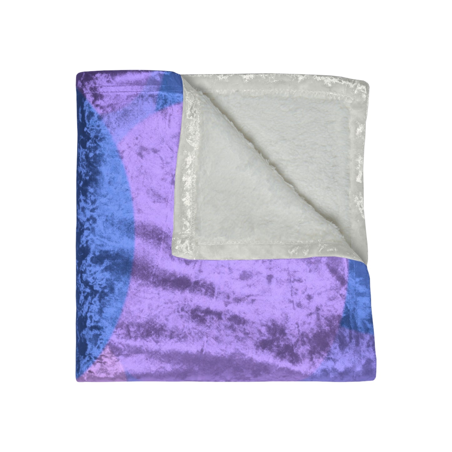 Pastel Purple Family Patches 50" x 60" Crushed Velvet Blanket
