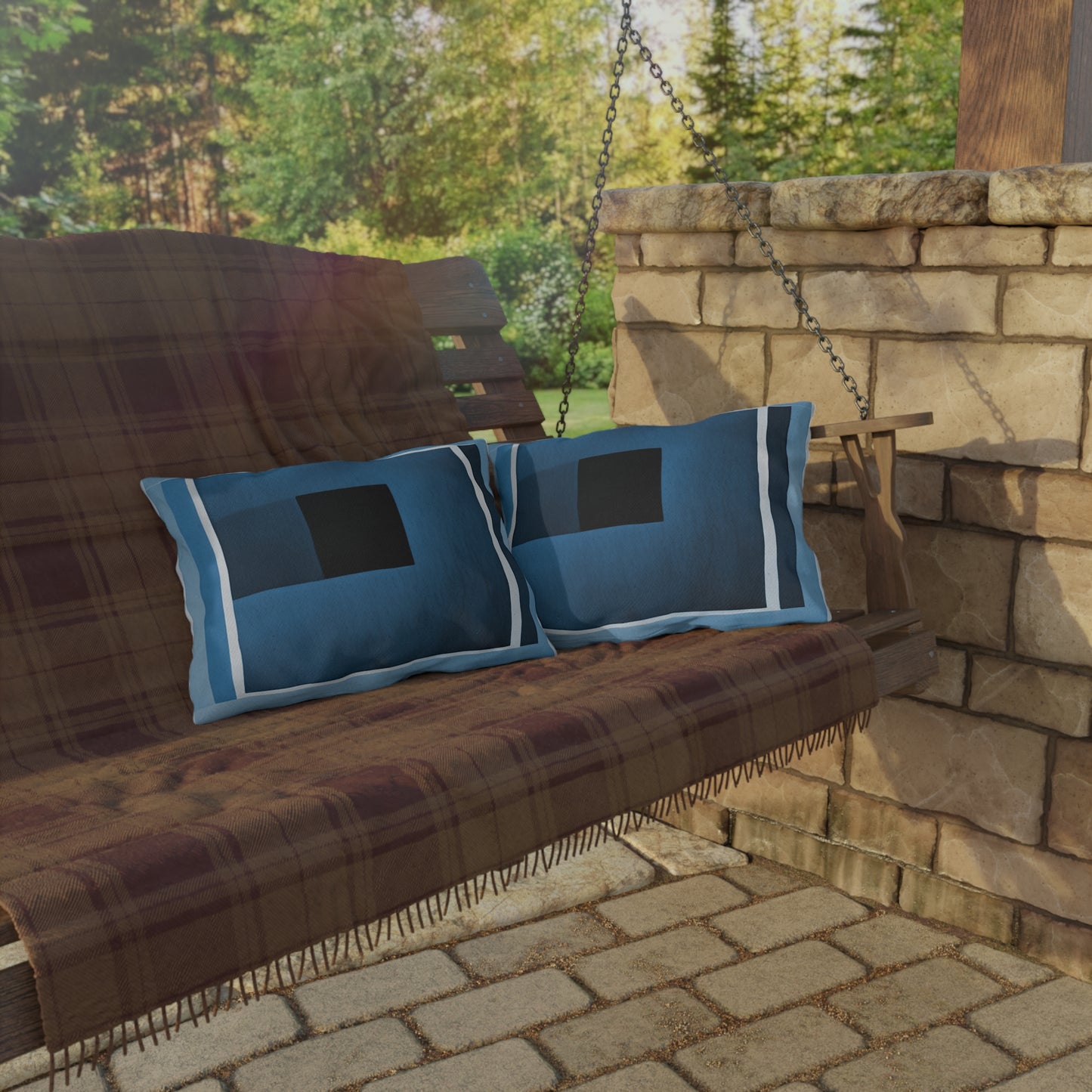 Blue Shadow 20" x 14" Outdoor Pillow