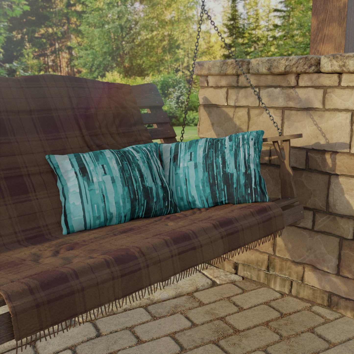 Striped Tif 20" x 14" Outdoor Pillow
