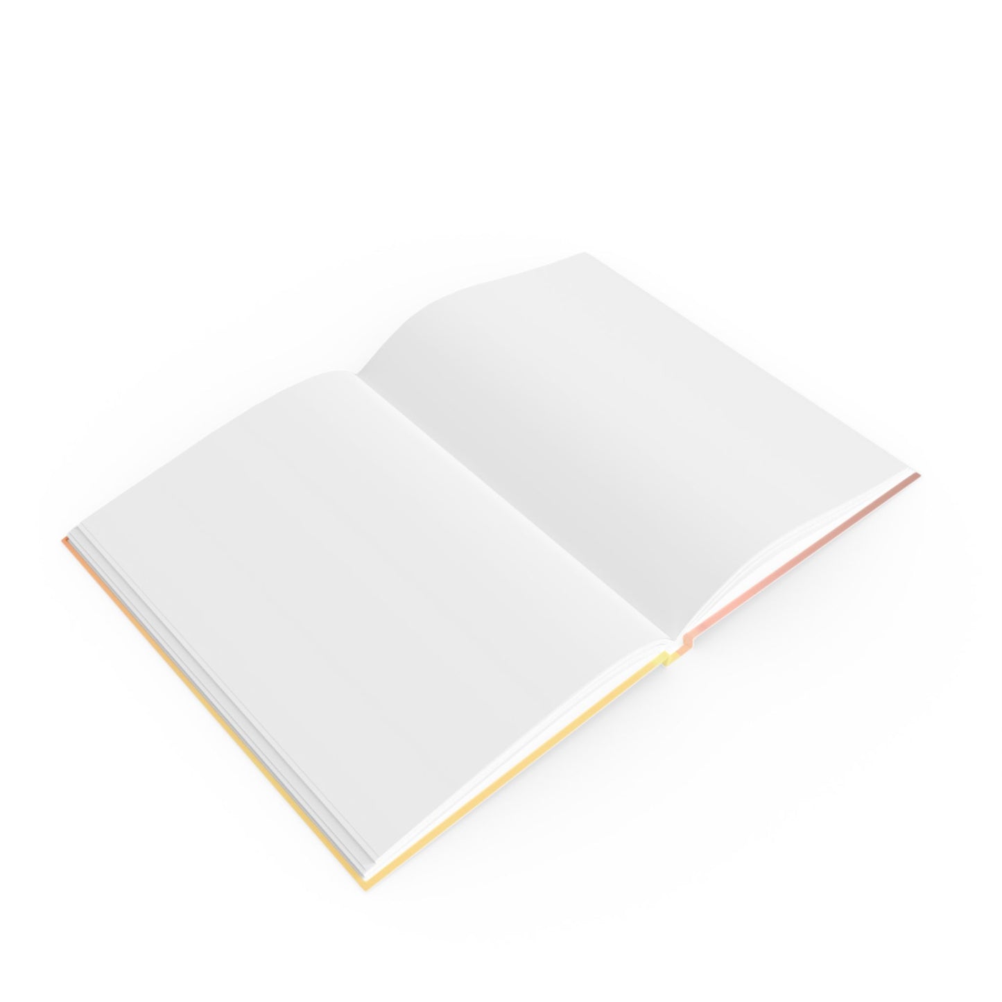 Hot Peach Fade 5.2" x 7.4" Hard Backed Journal with 128 blank pages