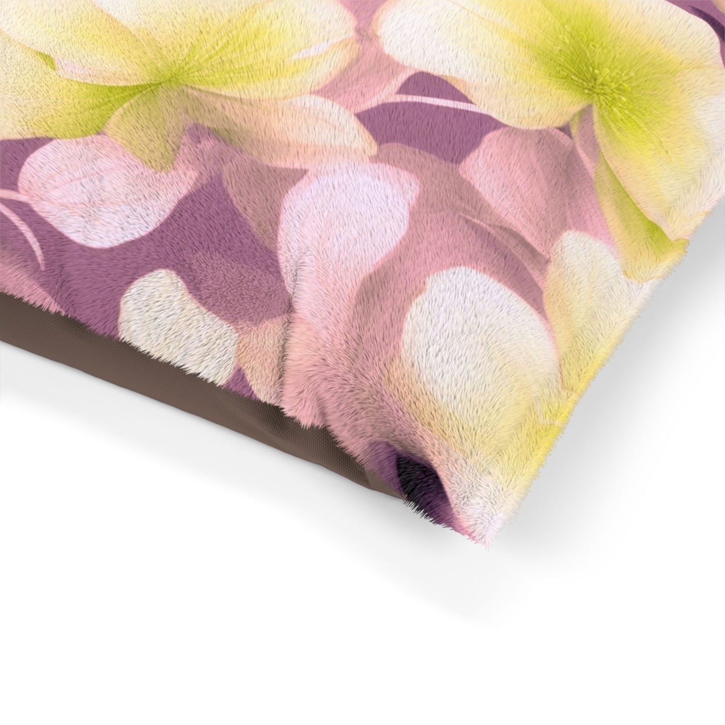 Lemon Blossom Floral Bunch Pet Bed, 40" × 30"