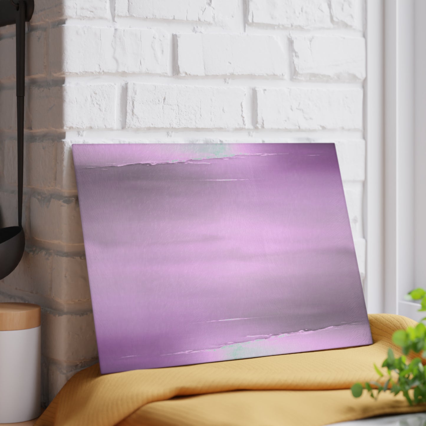 Dark Pink Sea Amethyst Fog 8" x 11" Glass Cutting Board