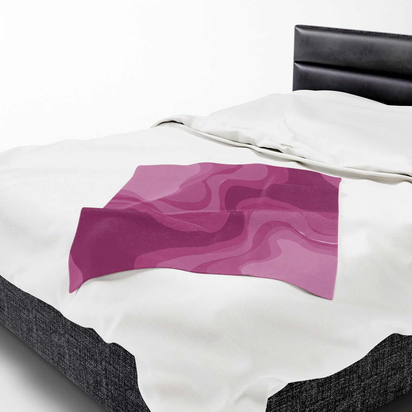 Pinky Mauve Wavey Velveteen Plush Blanket, 30" x 40"