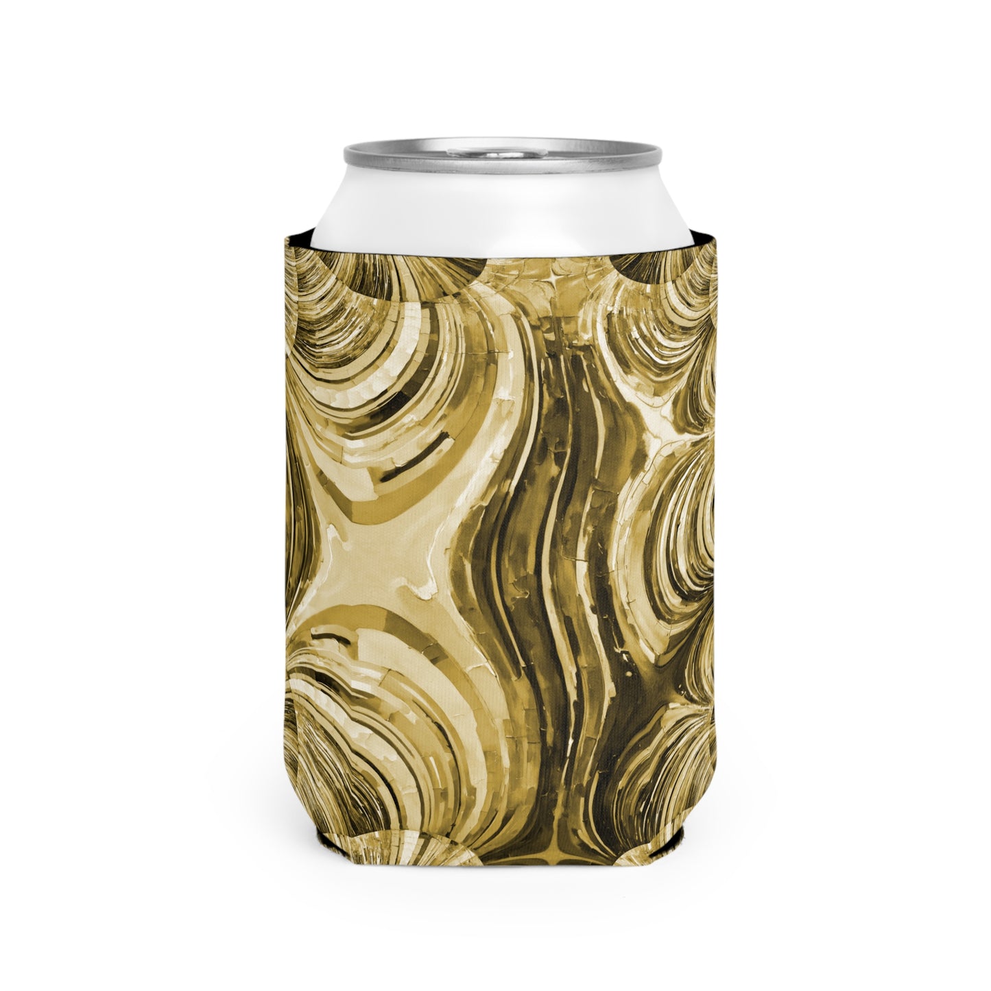 Uzi Spiral Light Brown 12 oz Can Cooler Sleeve