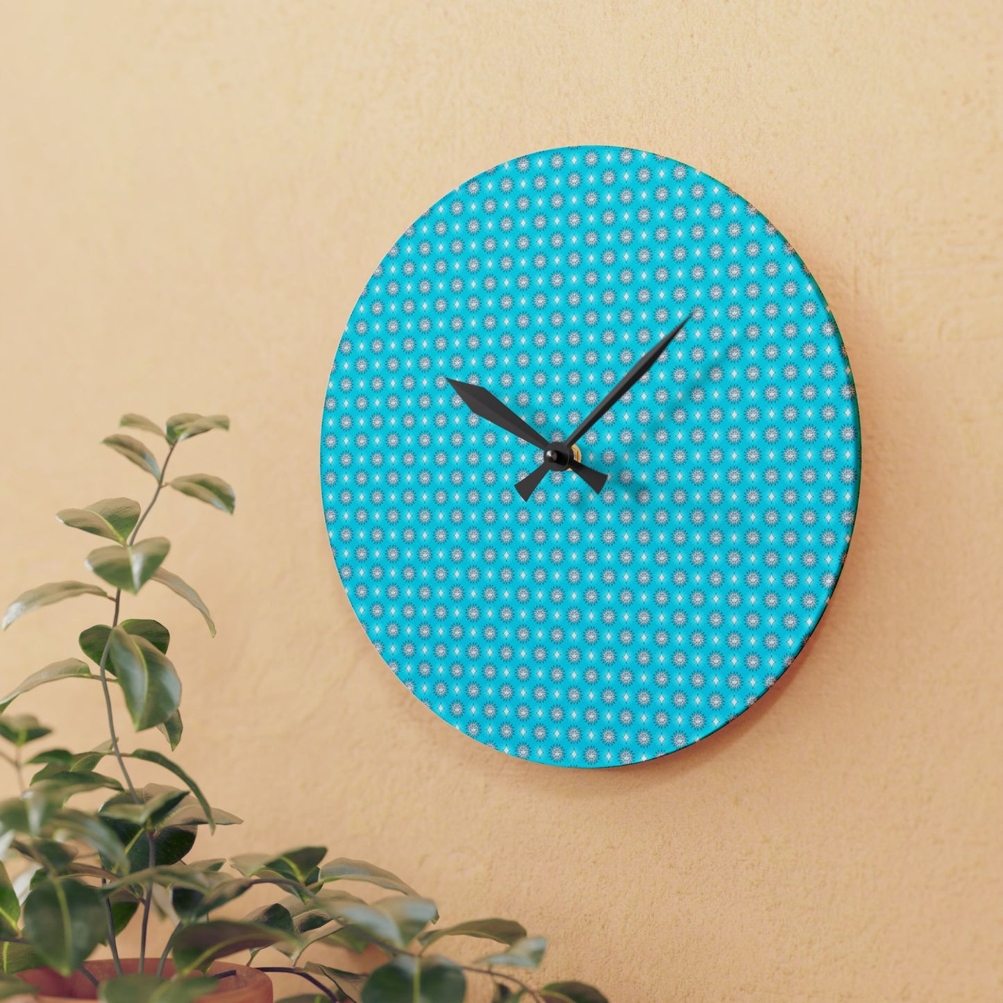 Tif Green Star-crossed Bodies Acrylic Wall Clock, Round or Square, 10.75" x 10.75"