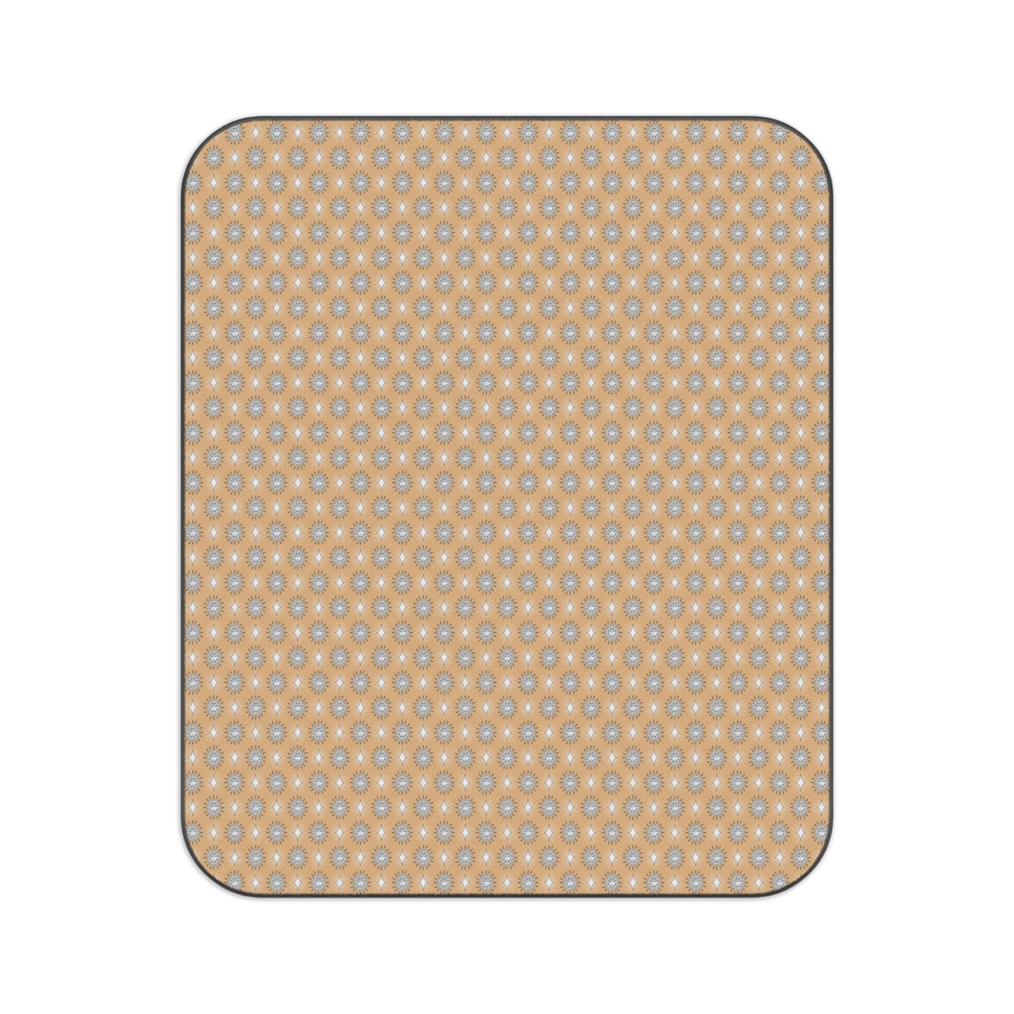 Tan Sunset Star-crossed Bodies Picnic Blanket, 61" × 51"