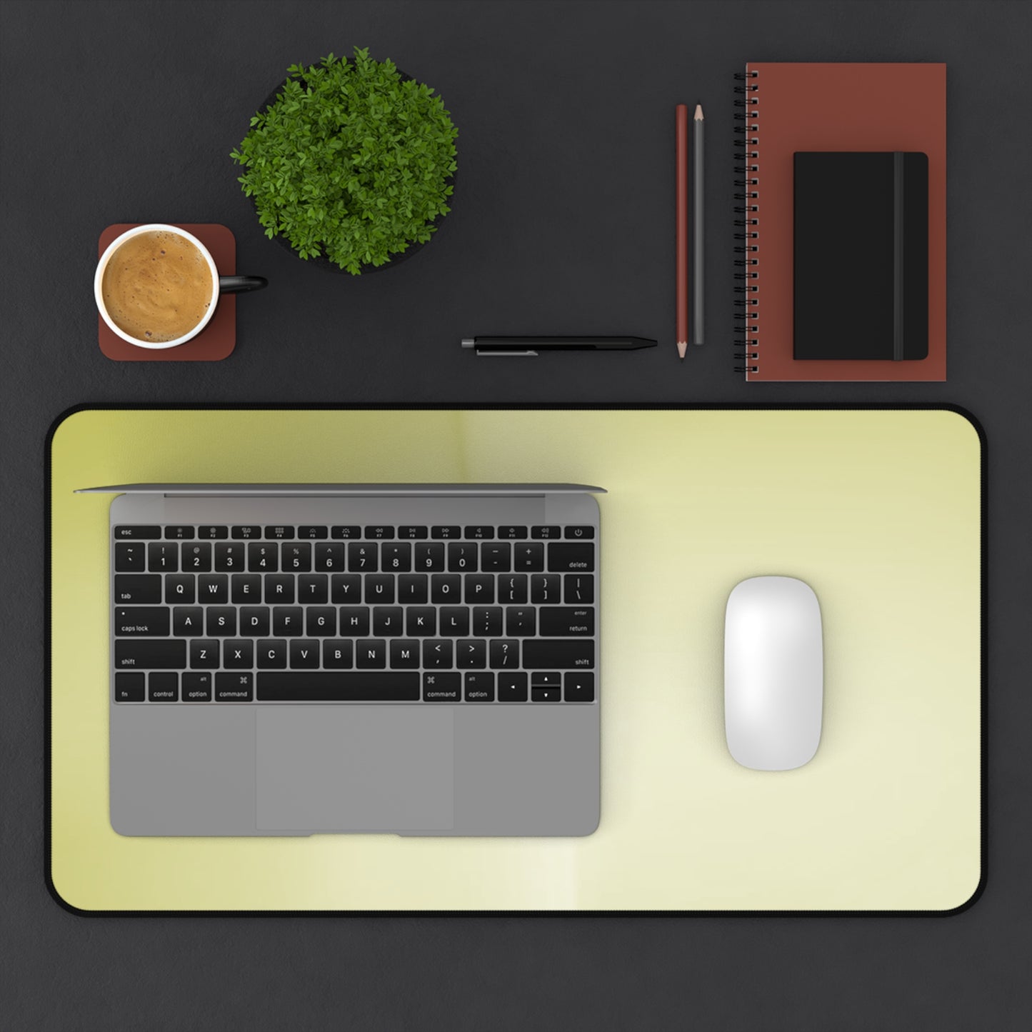 Lemon Fade 12" x 22" Desk Mat