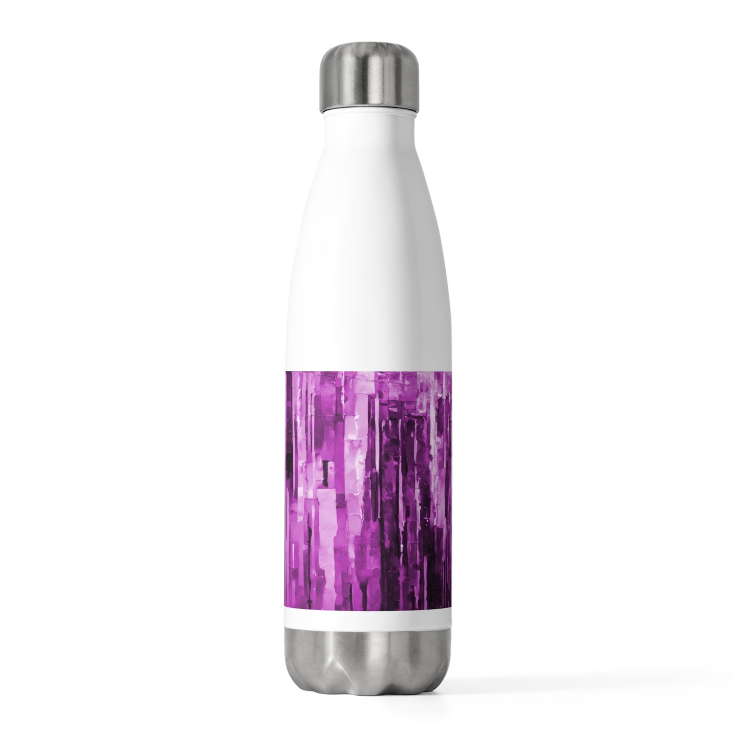 Striped Powder Lavender 20oz Insulated Water Bottle