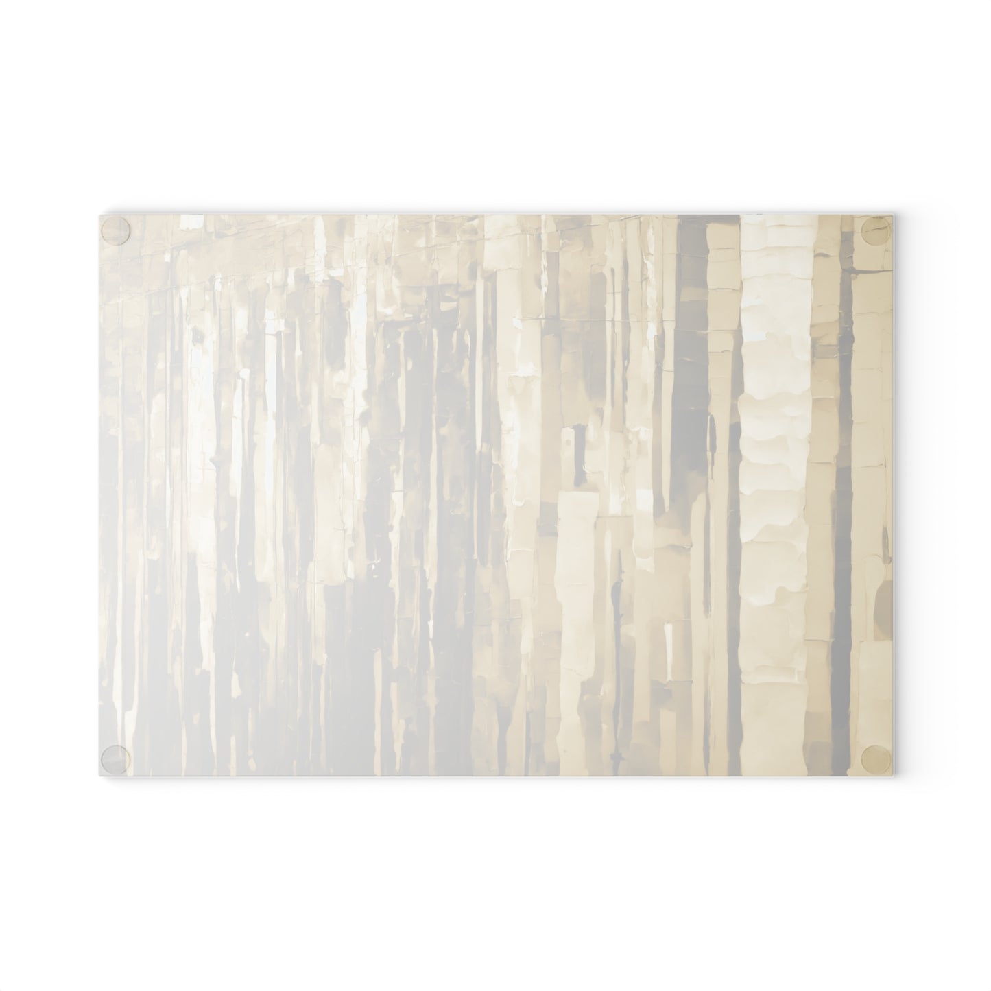 Striped Light Brown 8" x 11" Glass Cutting Board
