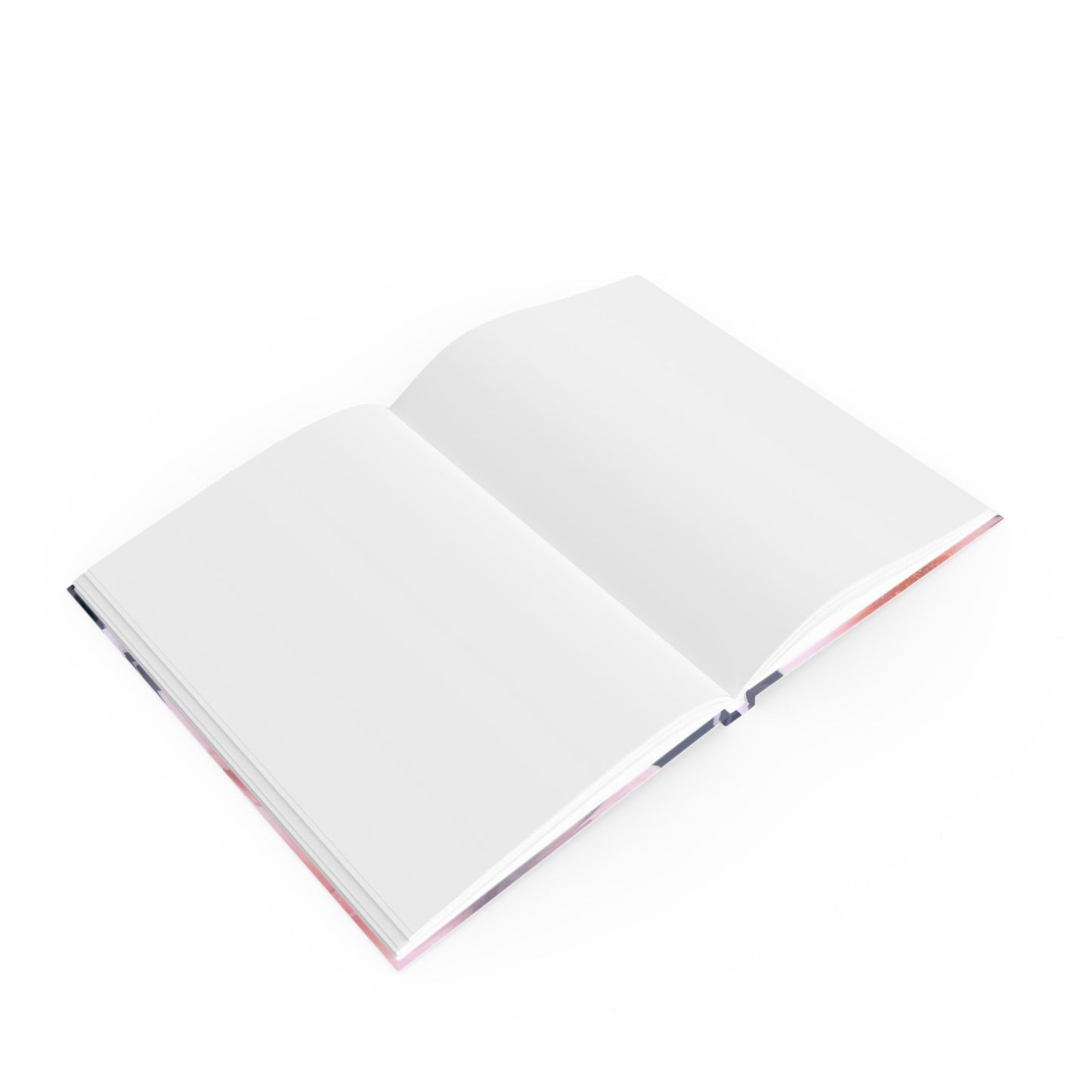 Peach and Blue Gray Floral Bunch Hard Backed Journal with 128 blank pages, 5.2" x 7.4"