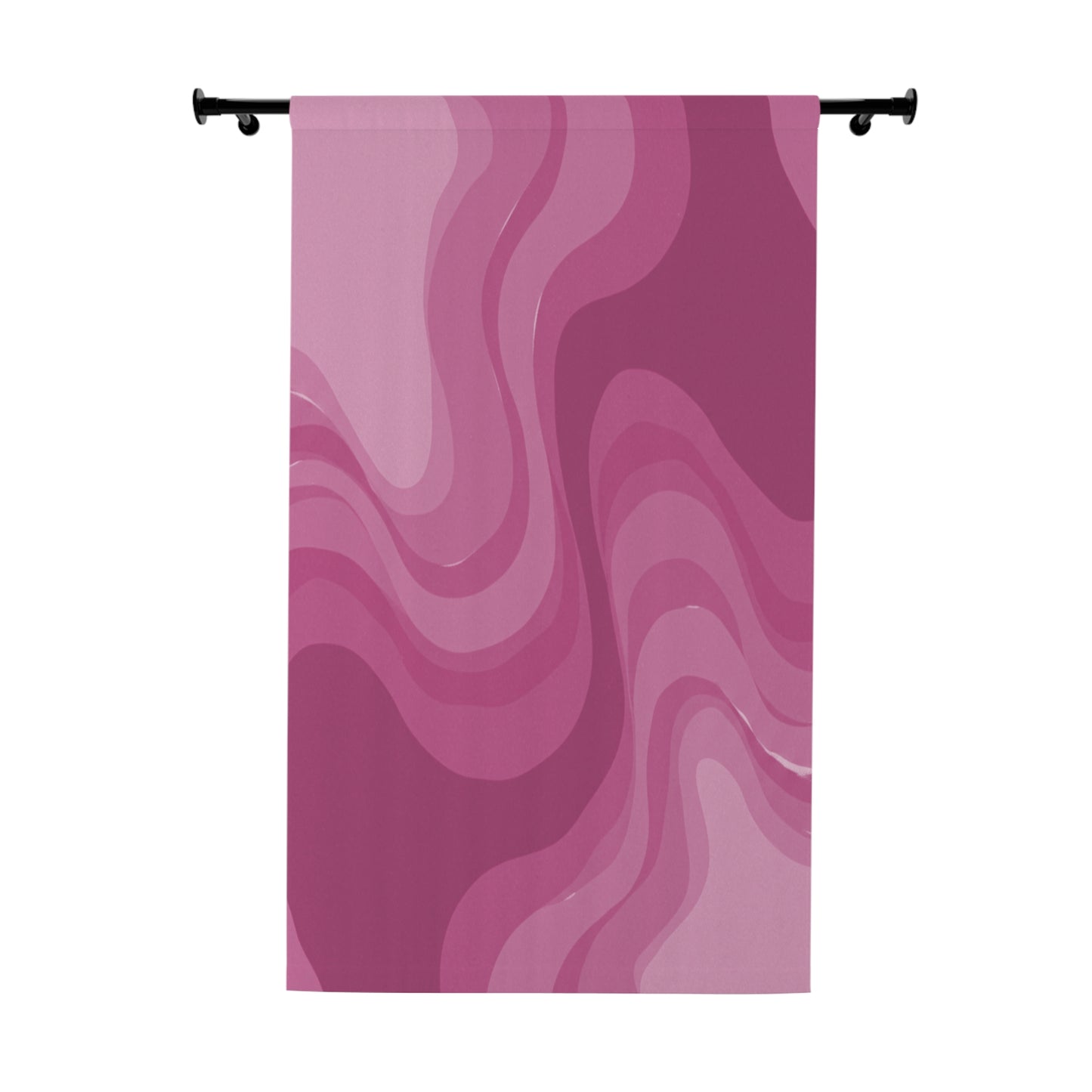 Pinky Mauve Wavey Window Curtain, 50" x 84", blackout
