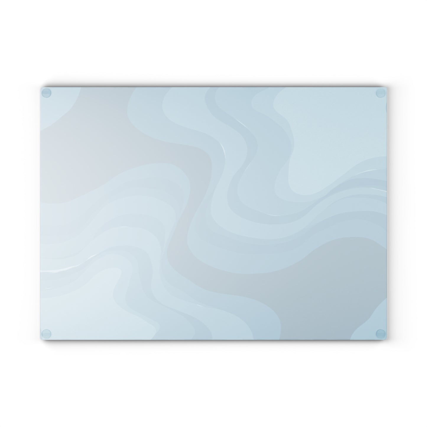 Sky Blue Wavey Glass Cutting Board, 11" x 15"