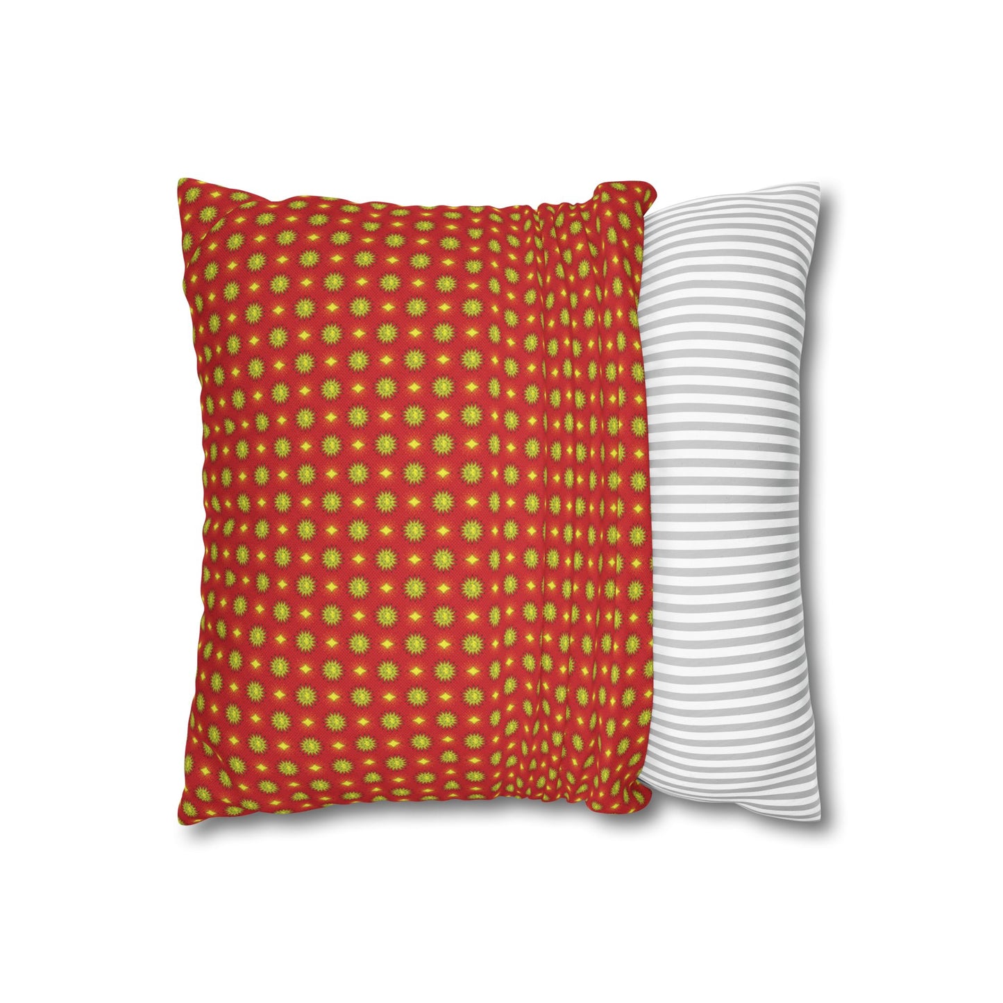 Late Evening Star-crossed Bodies Spun Polyester Square Pillowcase, 14" x 14"