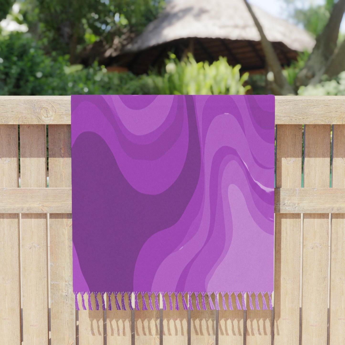 Wavey Purple Wavey 38" × 81" Boho Beach Cloth