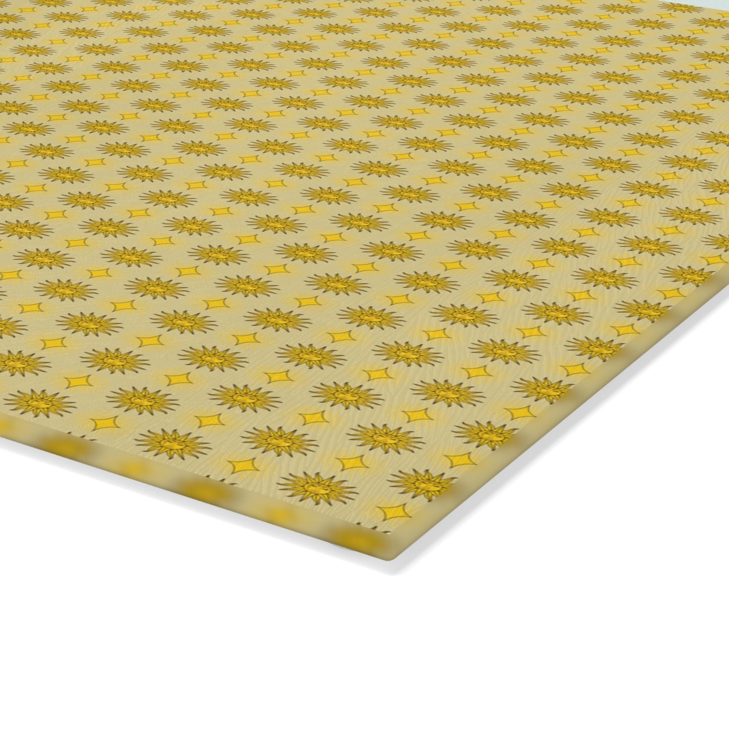 Lemongrass Star-crossed Bodies Glass Cutting Board, 8" x 11"