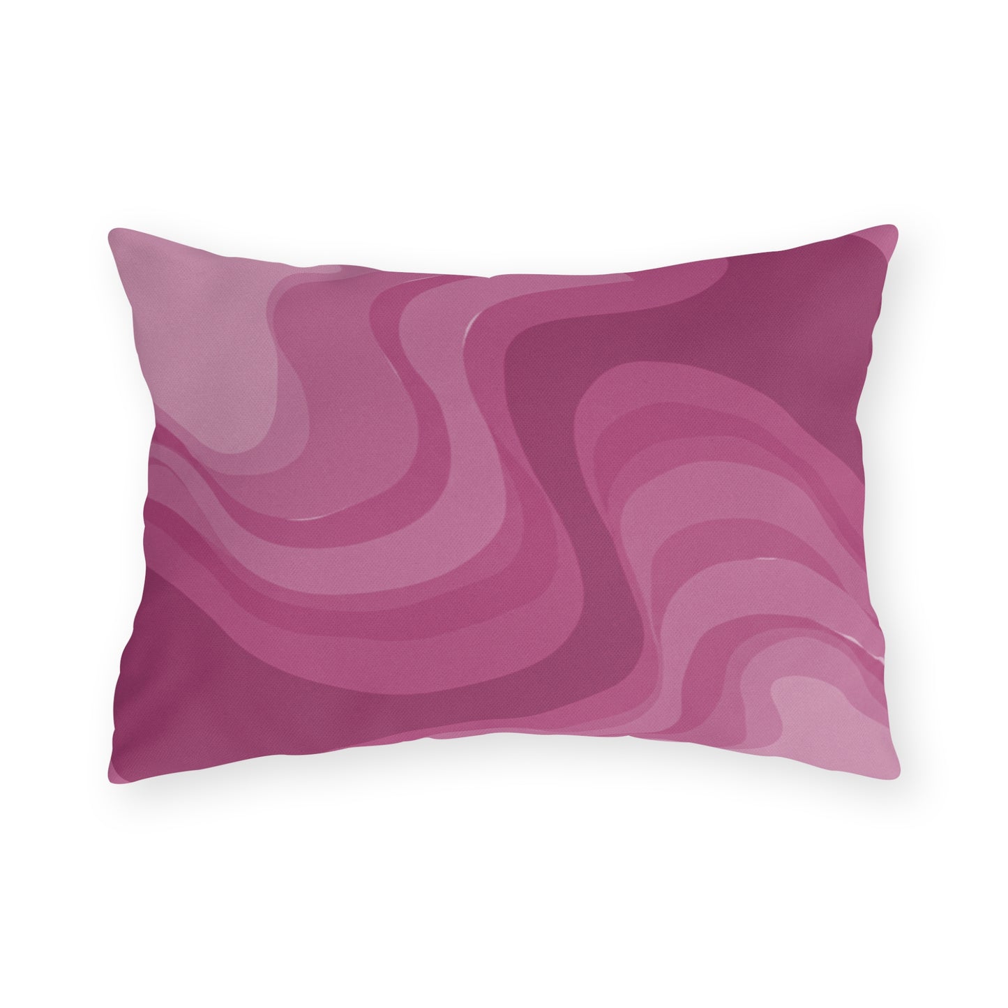 Pinky Mauve Wavey 20" x 14" Outdoor Pillow
