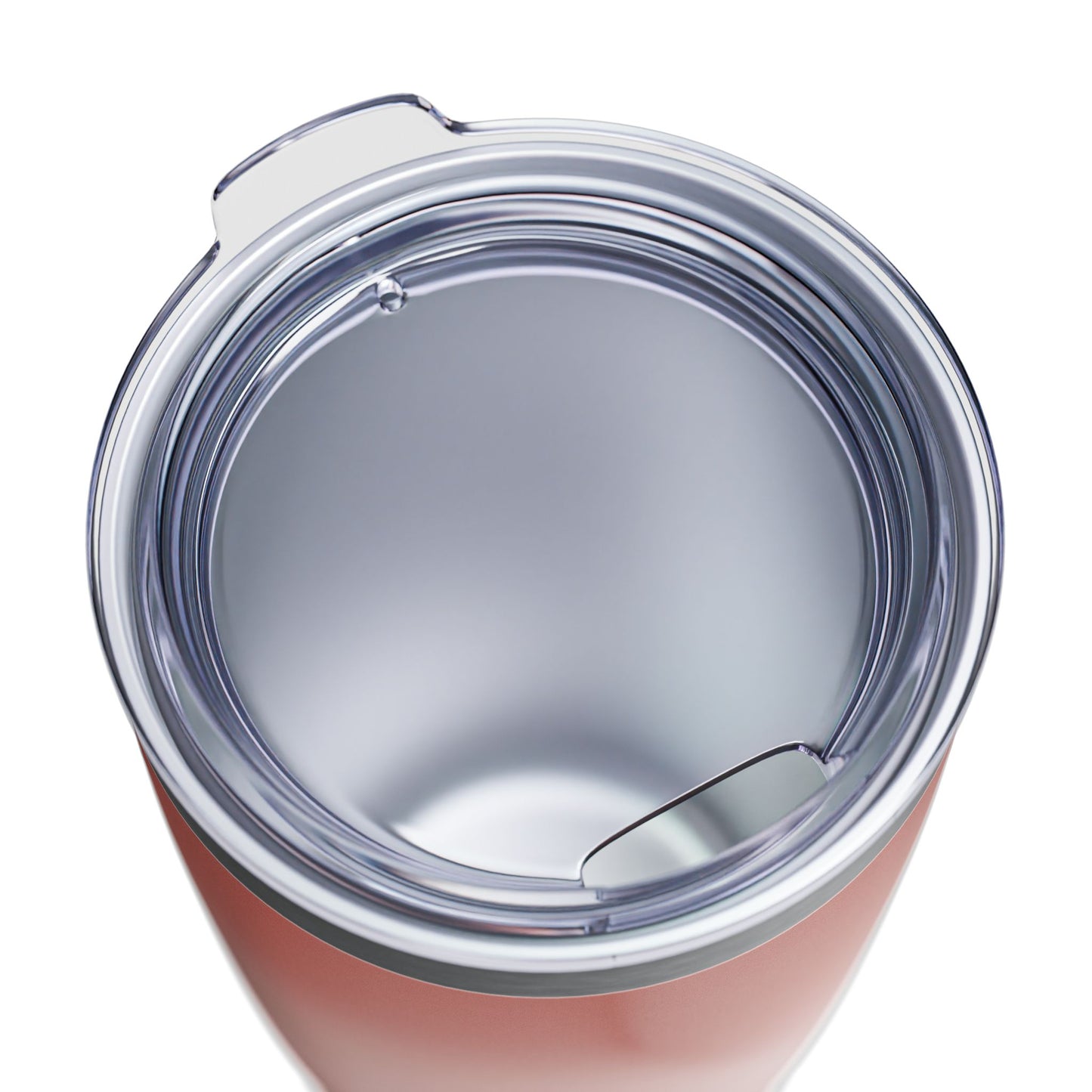 Rose Red Fade Ringneck Tumbler, 20oz in white, steel and black