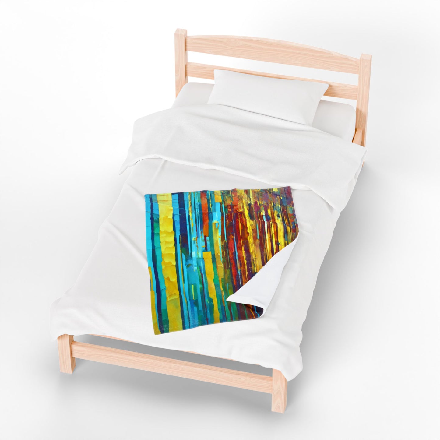 Striped Alpha Velveteen Plush Blanket, 30" x 40"