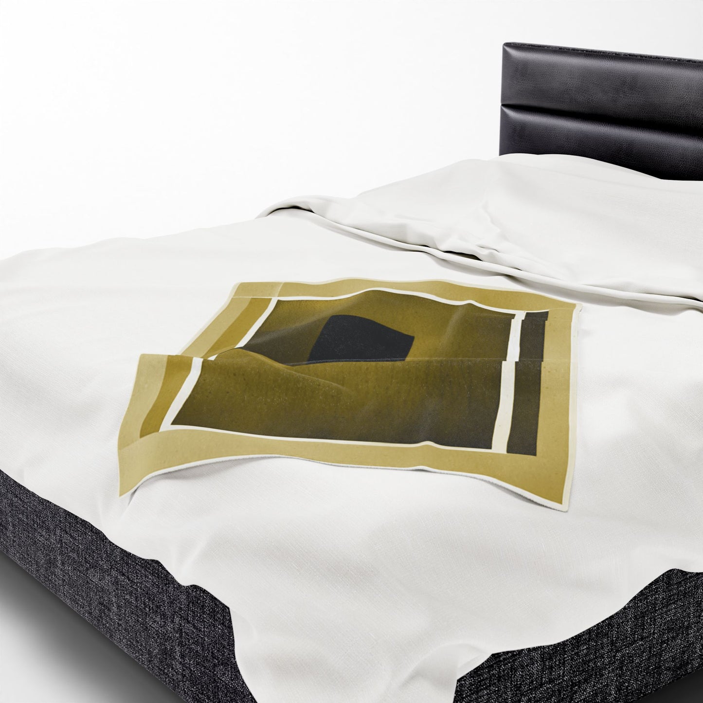 Tan Shadow Velveteen Plush Blanket, 30" x 40"