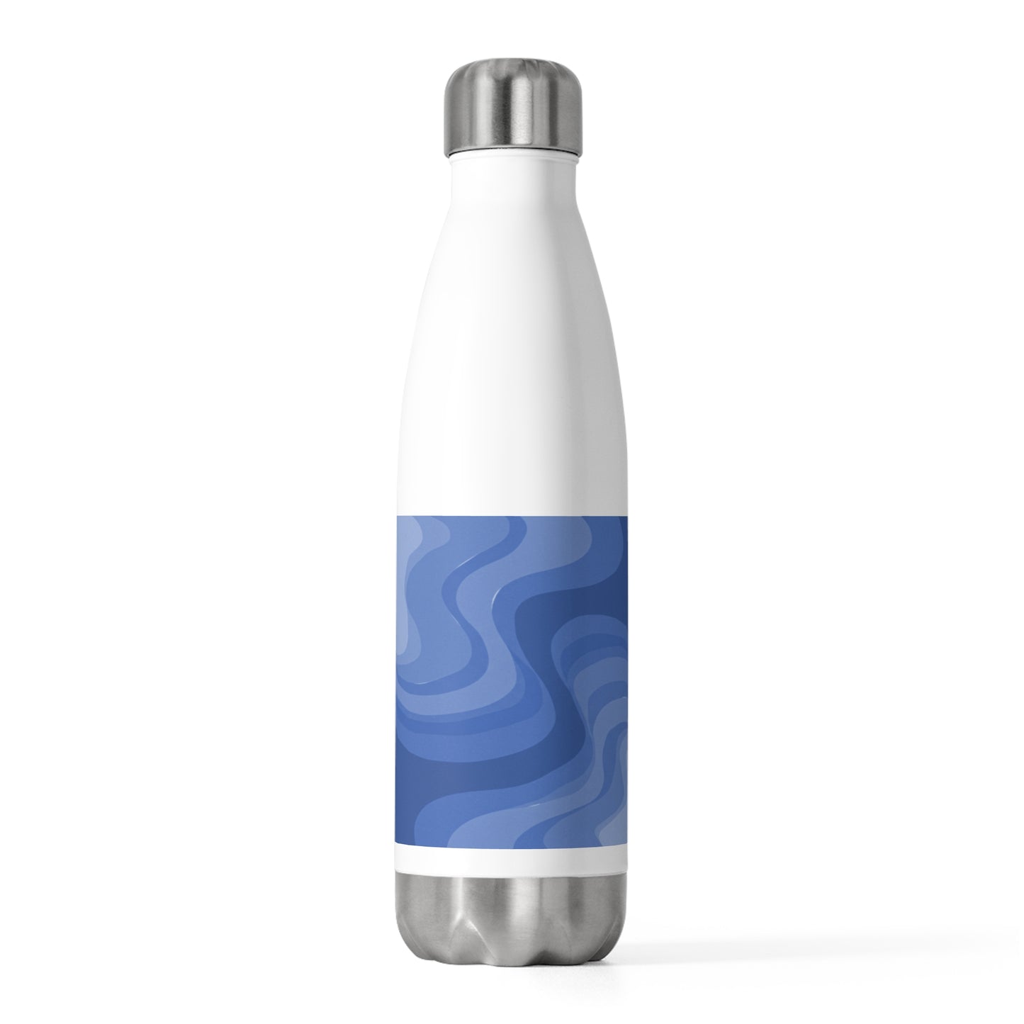 Deep Blue Wavey 20oz Insulated Water Bottle