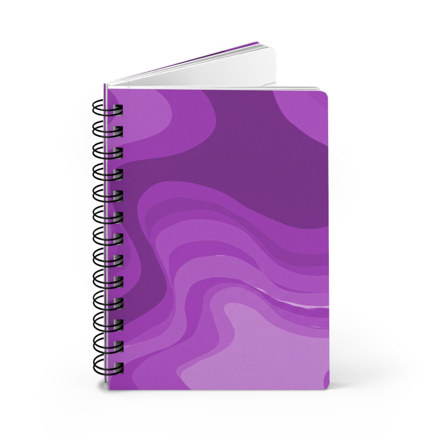 Wavey Purple Wavey Spiral Bound Journal, 5" x 7" 150 pages