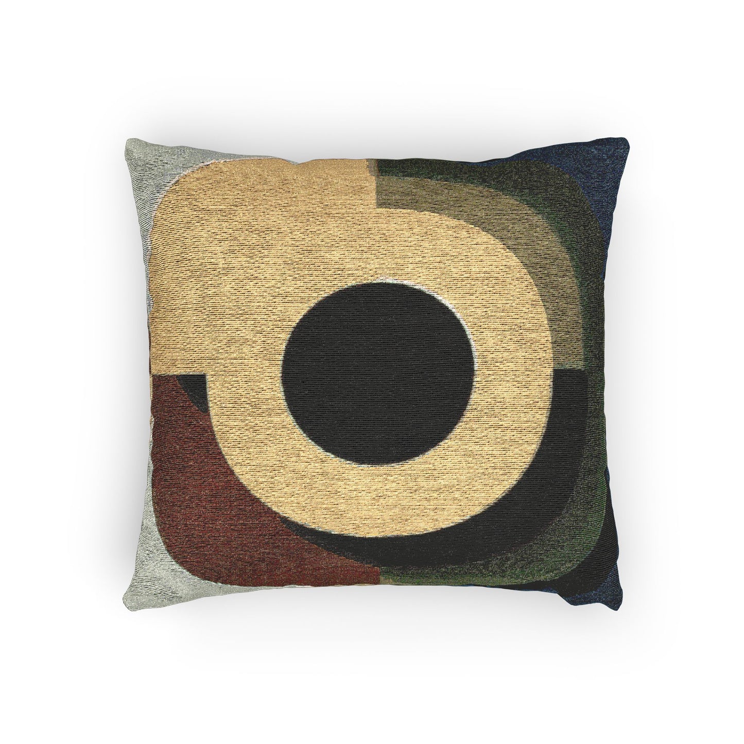 Yellow Eyepiece Woven Pillow, 17" x 18"