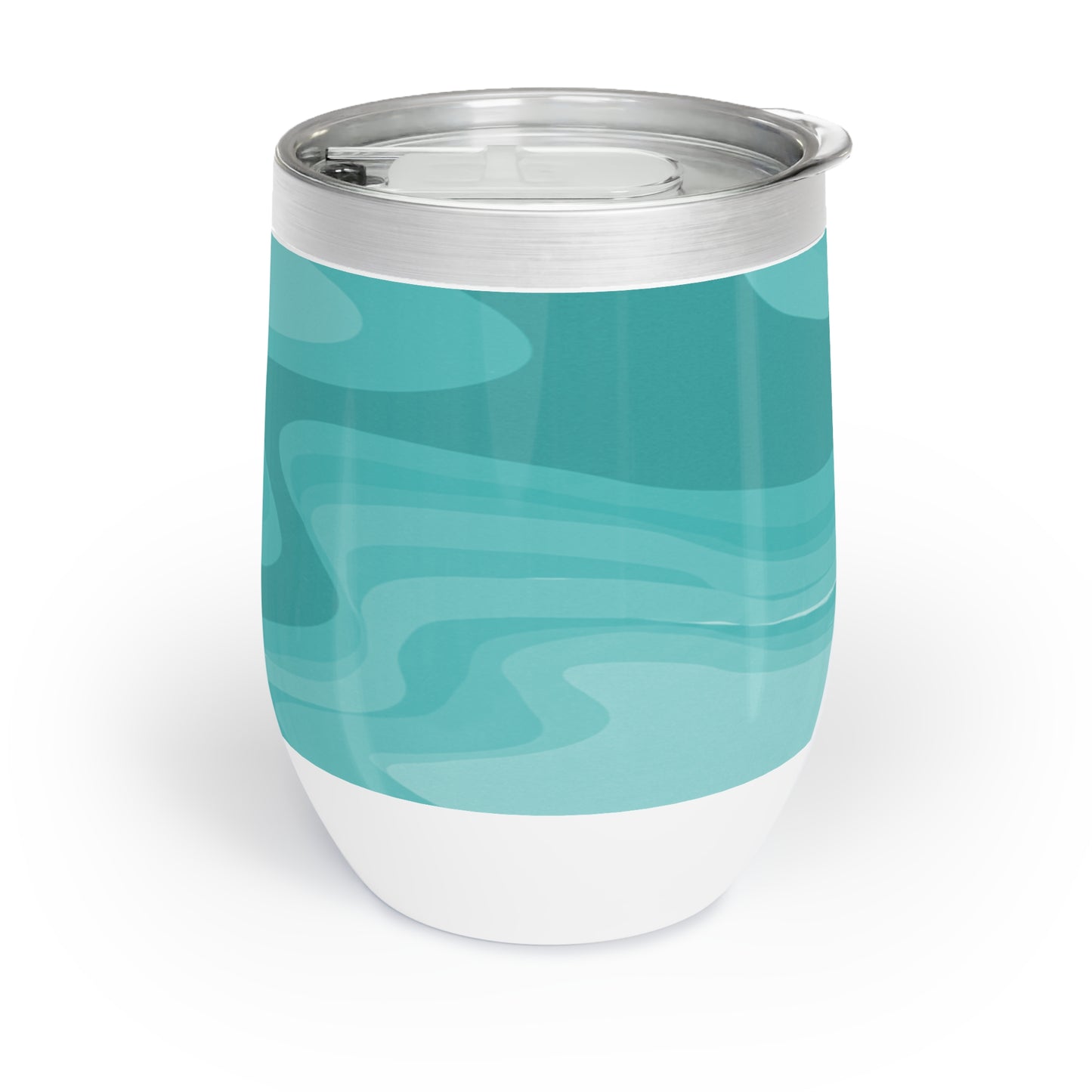 Tif Green Wavey 12 oz Chill Wine Tumbler