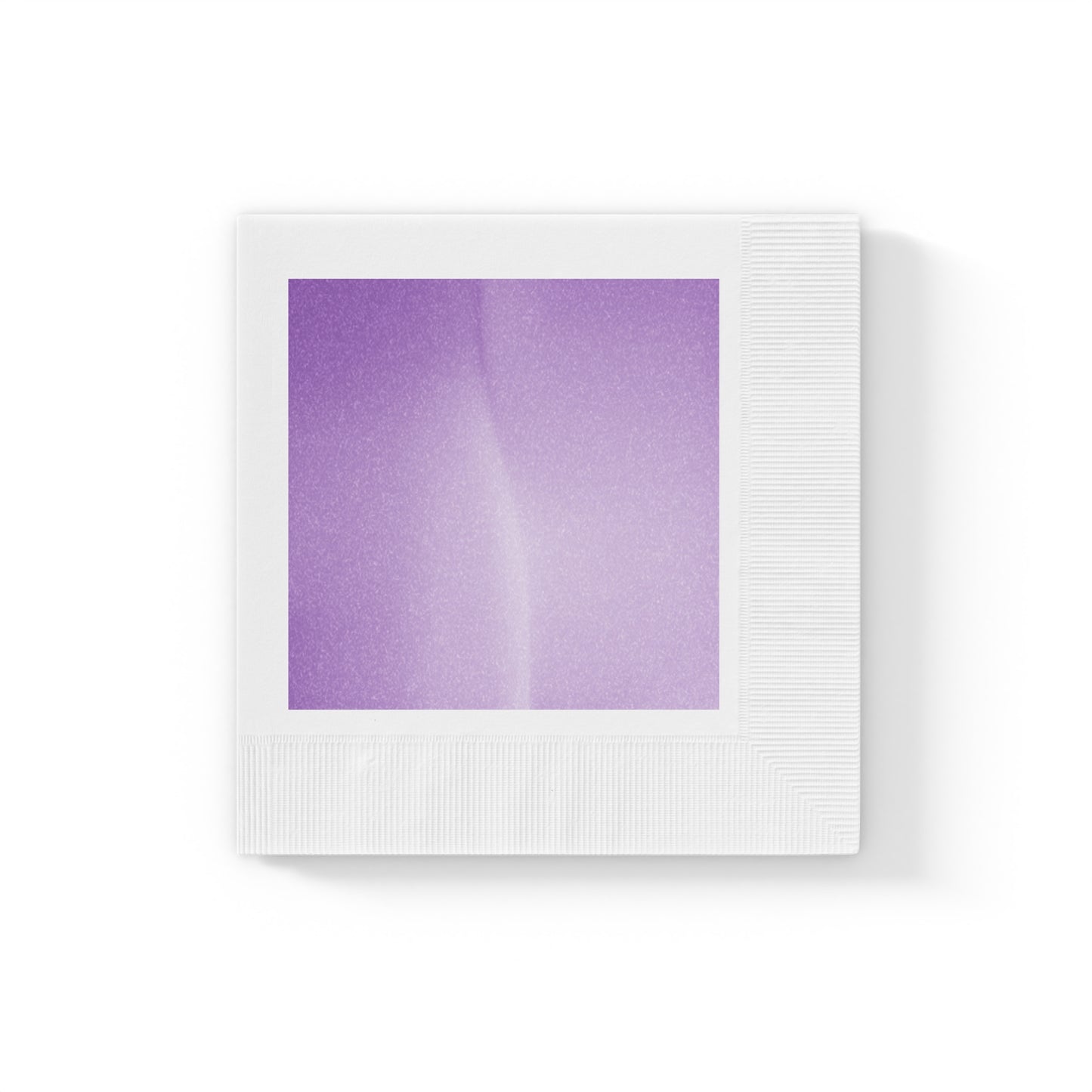 Soft Lavender Fade White Coined Napkins, 6.5" x 6.5"