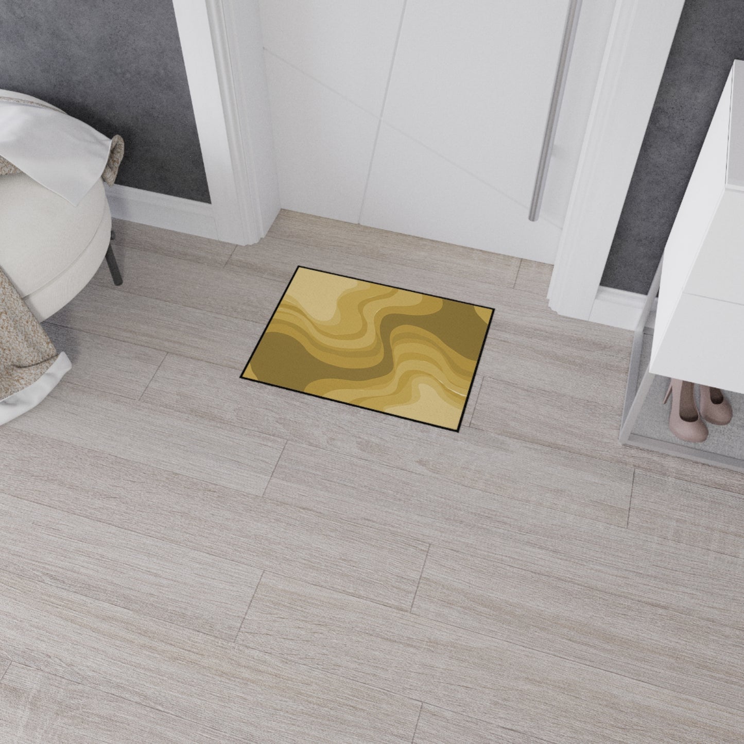 Brown Wavey 18" x 24" Heavy Duty Floor Mat