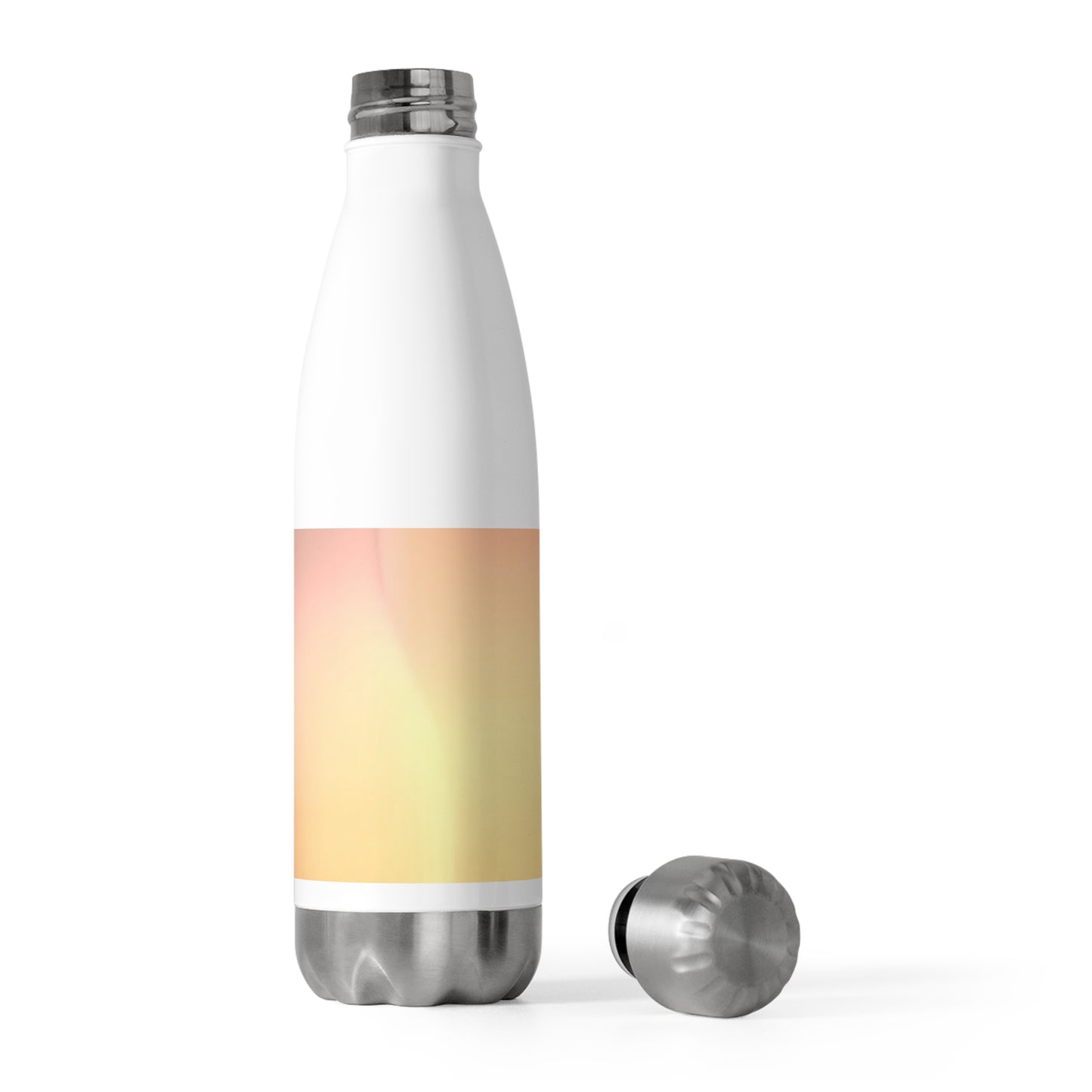 Hot Peach Fade 20oz Insulated White Water Bottle