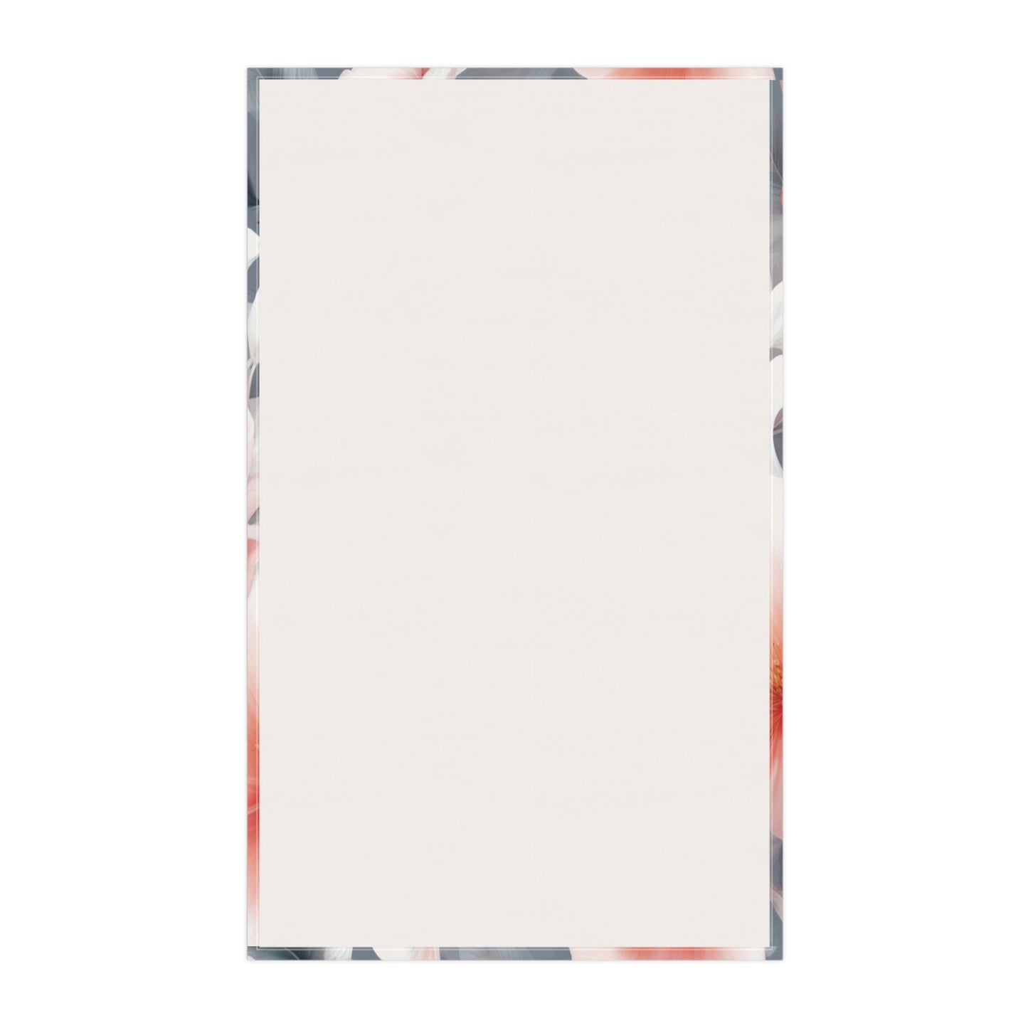 Red Blossom Floral Bunch Tea Towels (cotton, poly), 18" x "30