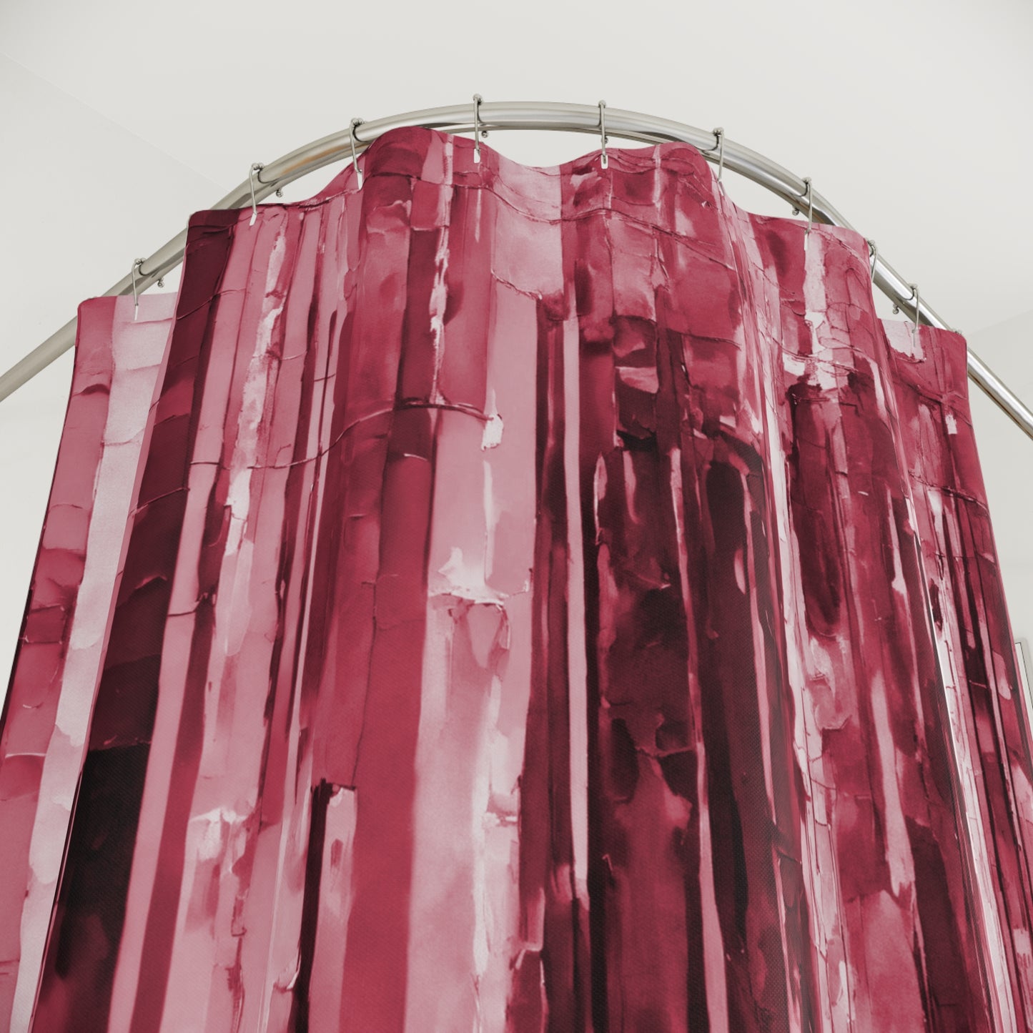Striped Ruby Shower Curtains, 71" x 74"