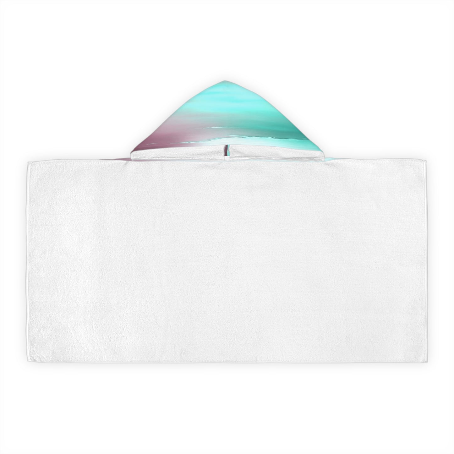 Green Sea Lavender Fog Youth Hooded Towel, 24" x 48"