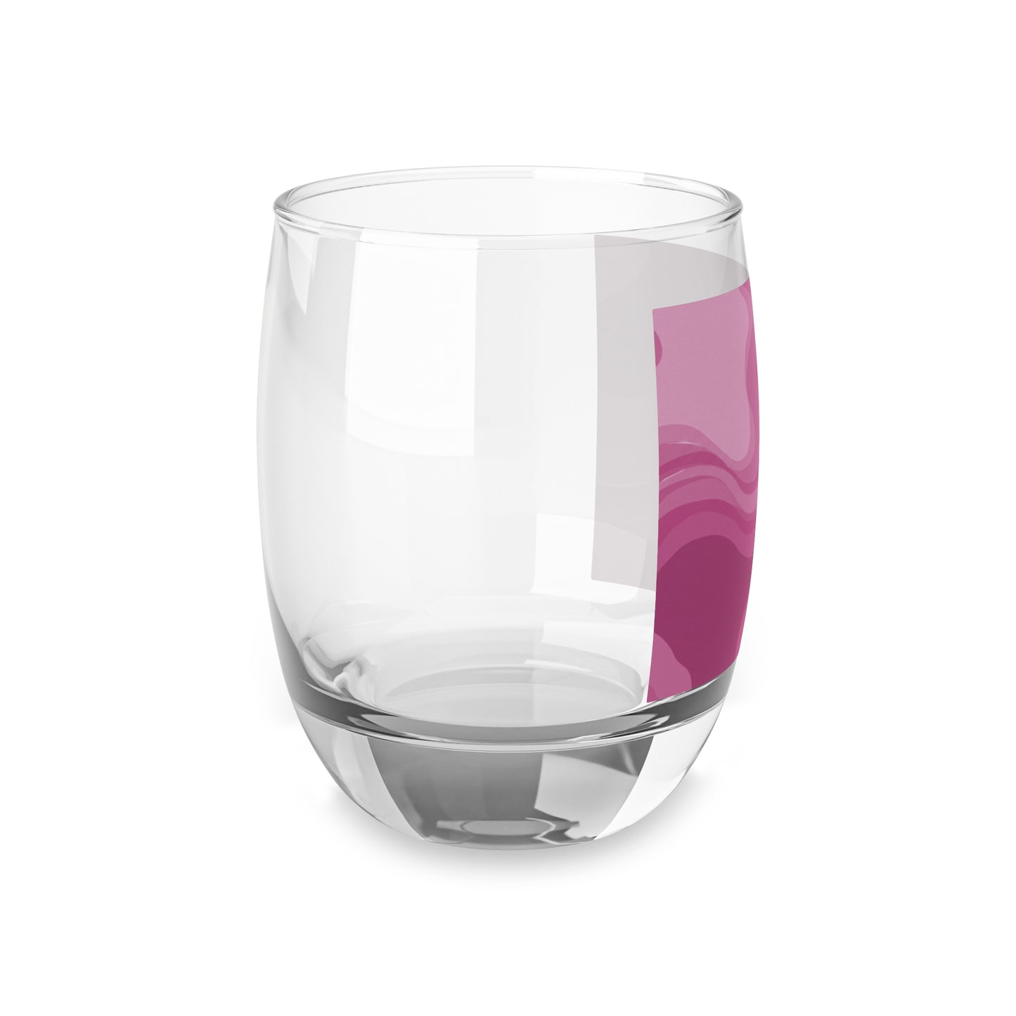 Pinky Mauve Wavey Whiskey Glass, 6 oz