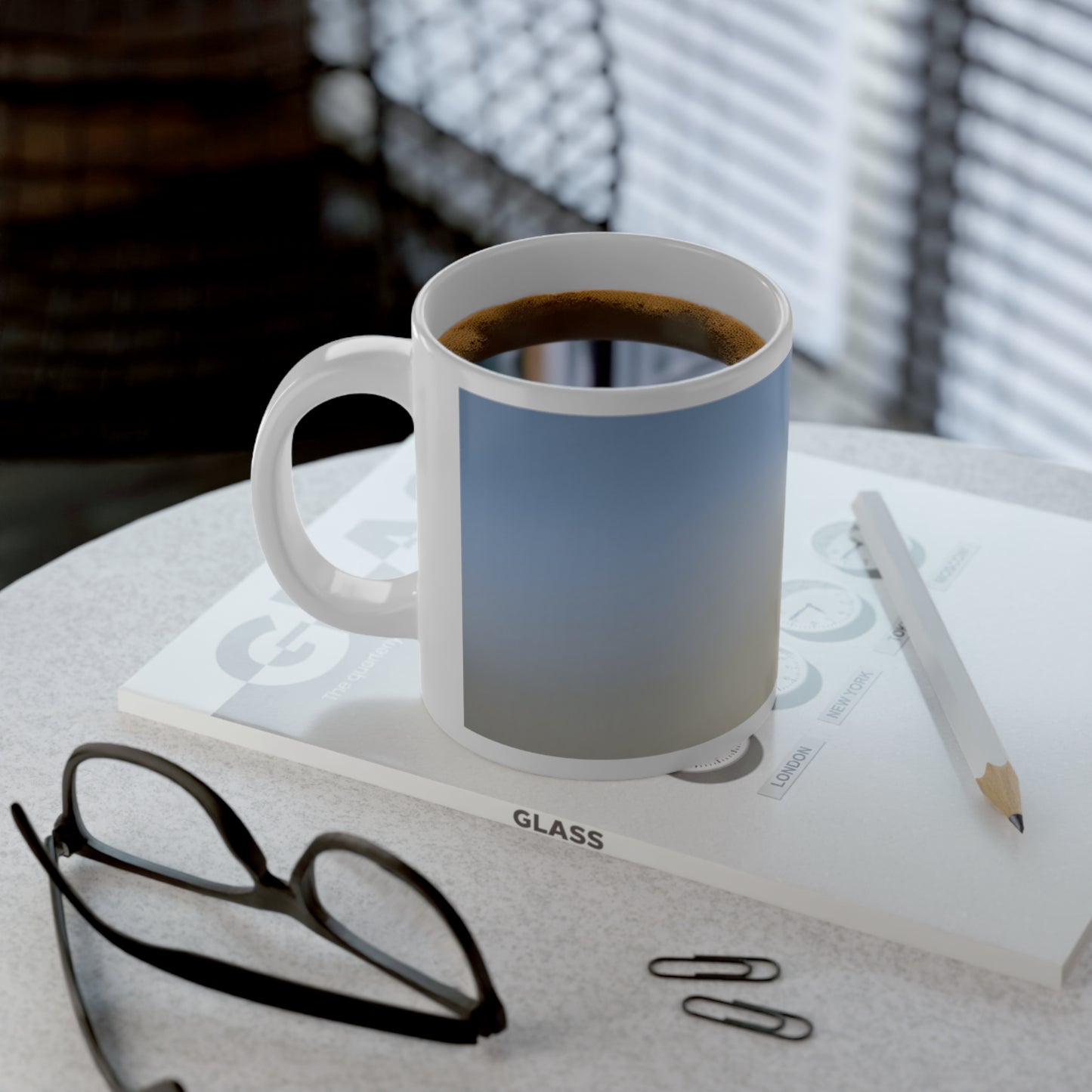 Cobalt Fade 20 oz White Glossy Jumbo Mug