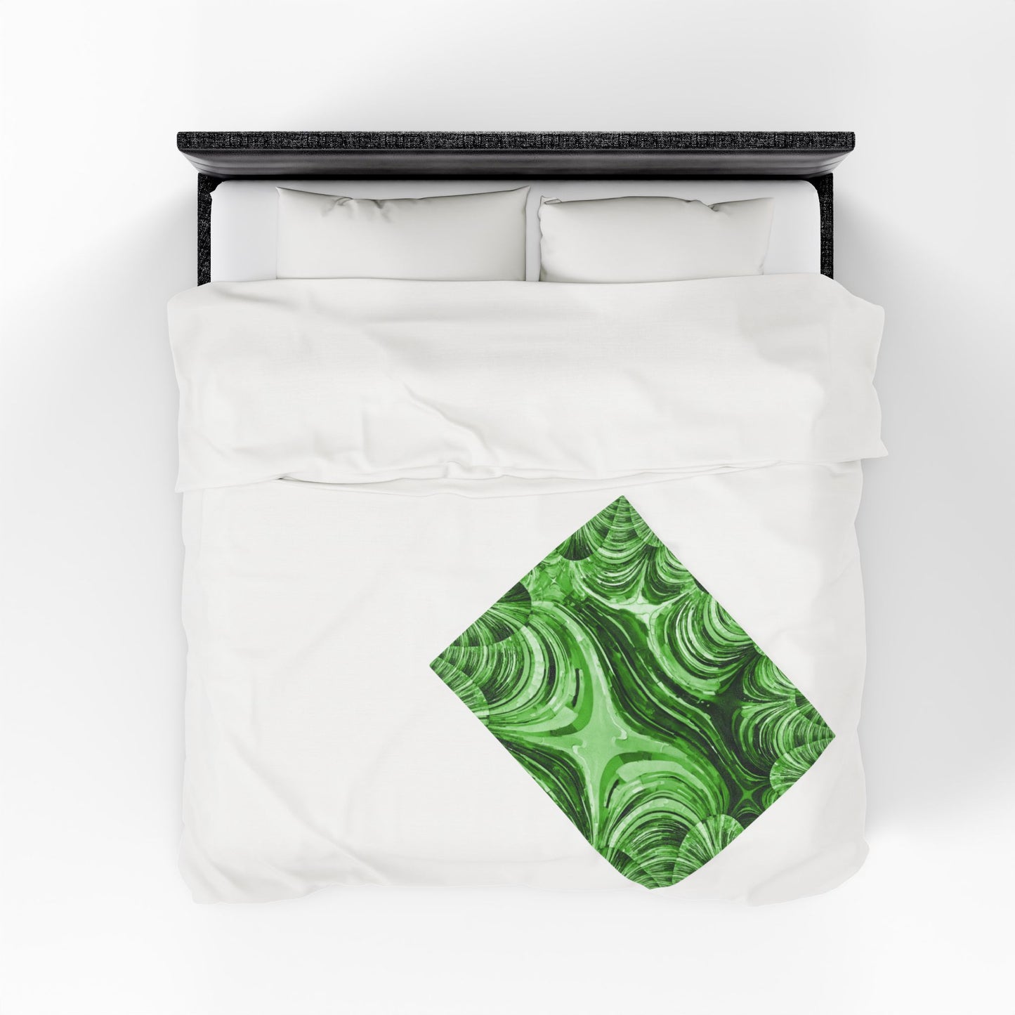Uzi Spiral Mint Pastel Velveteen Plush Blanket, 30" x 40"