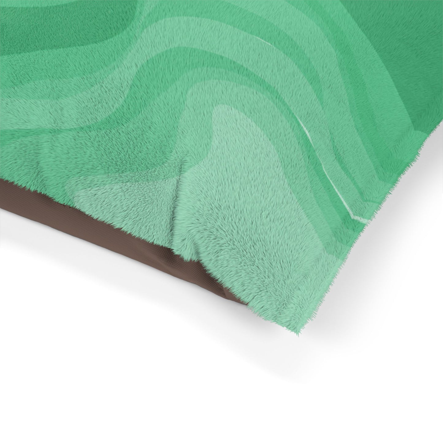 Mint Green Wavey 28" × 18" Pet Bed
