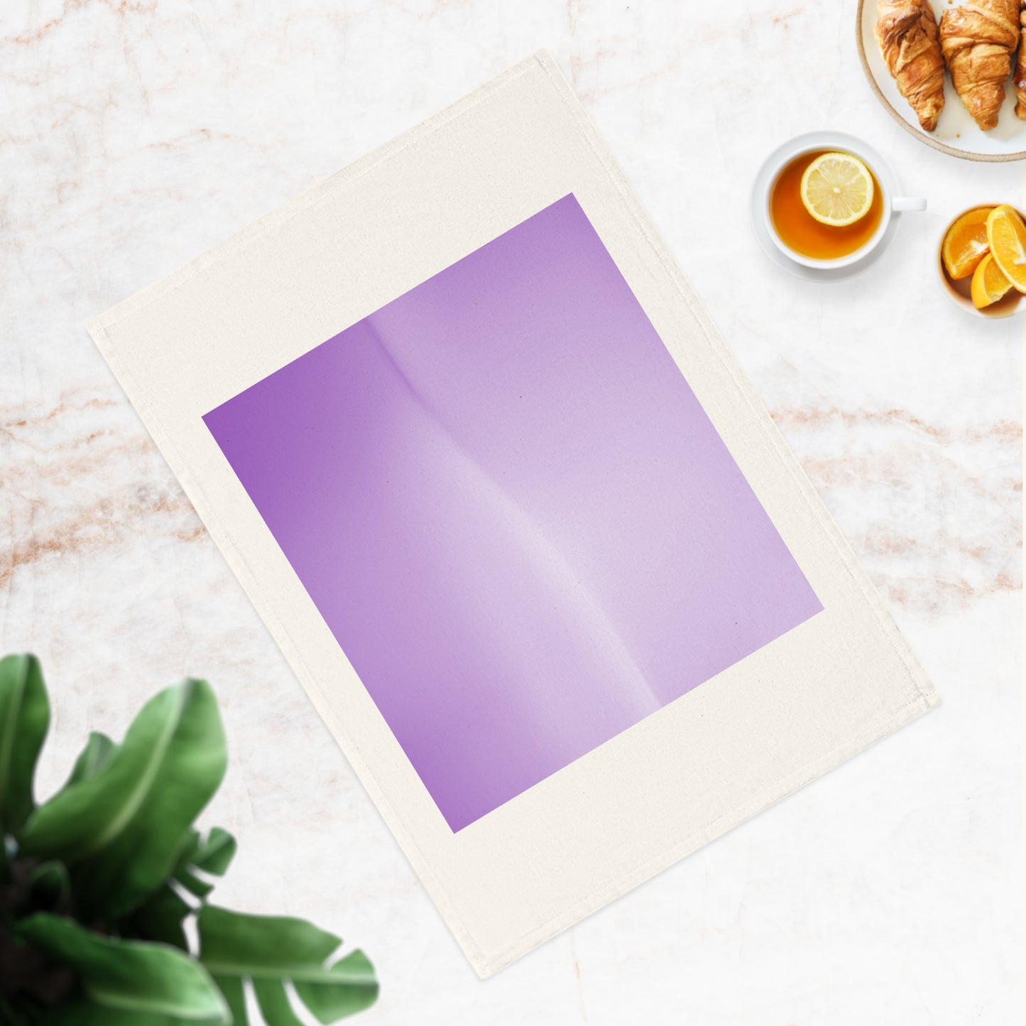 Soft Lavender Fade 19.6" x 27.5" Cotton Tea Towel