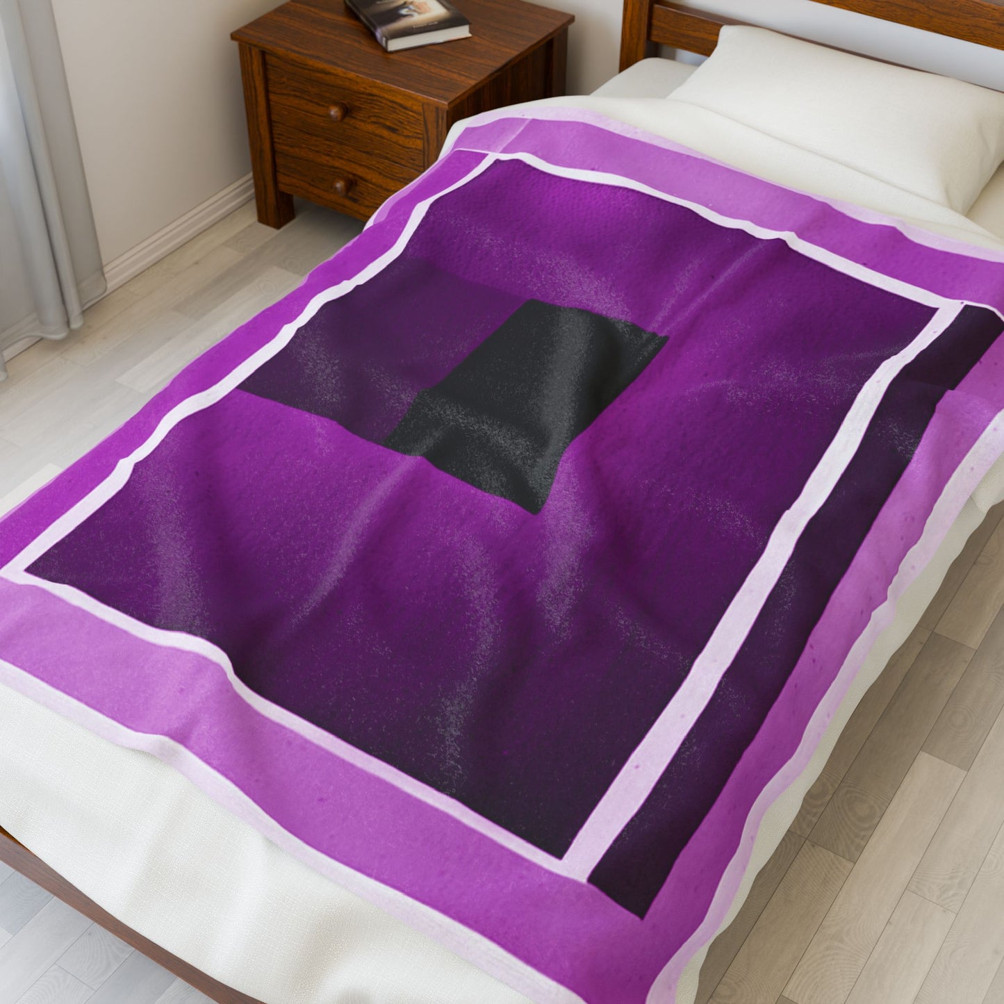 Magenta Shadow Velveteen Plush Blanket, 50" x 60"