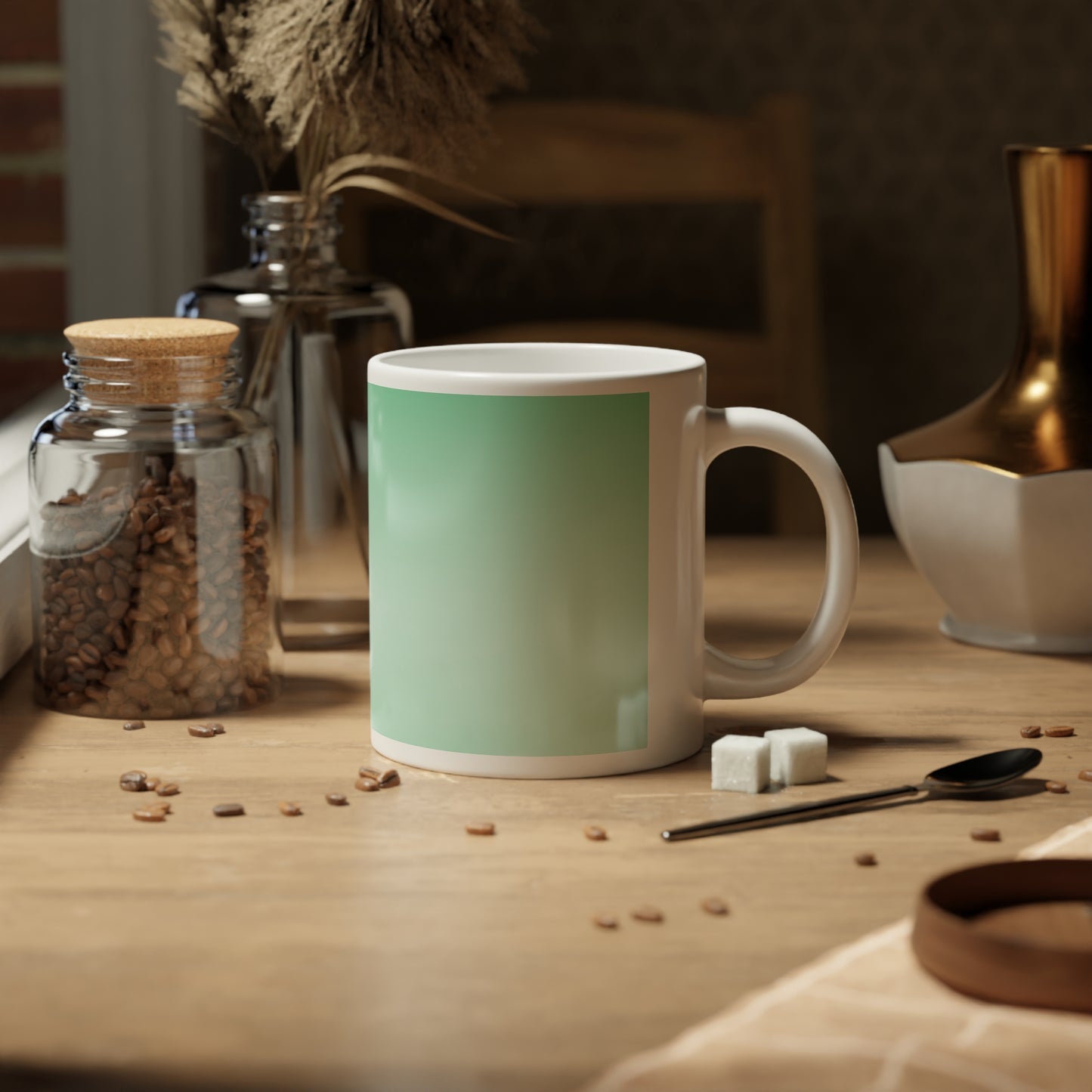 Mint Fade 20 oz White Glossy Jumbo Mug
