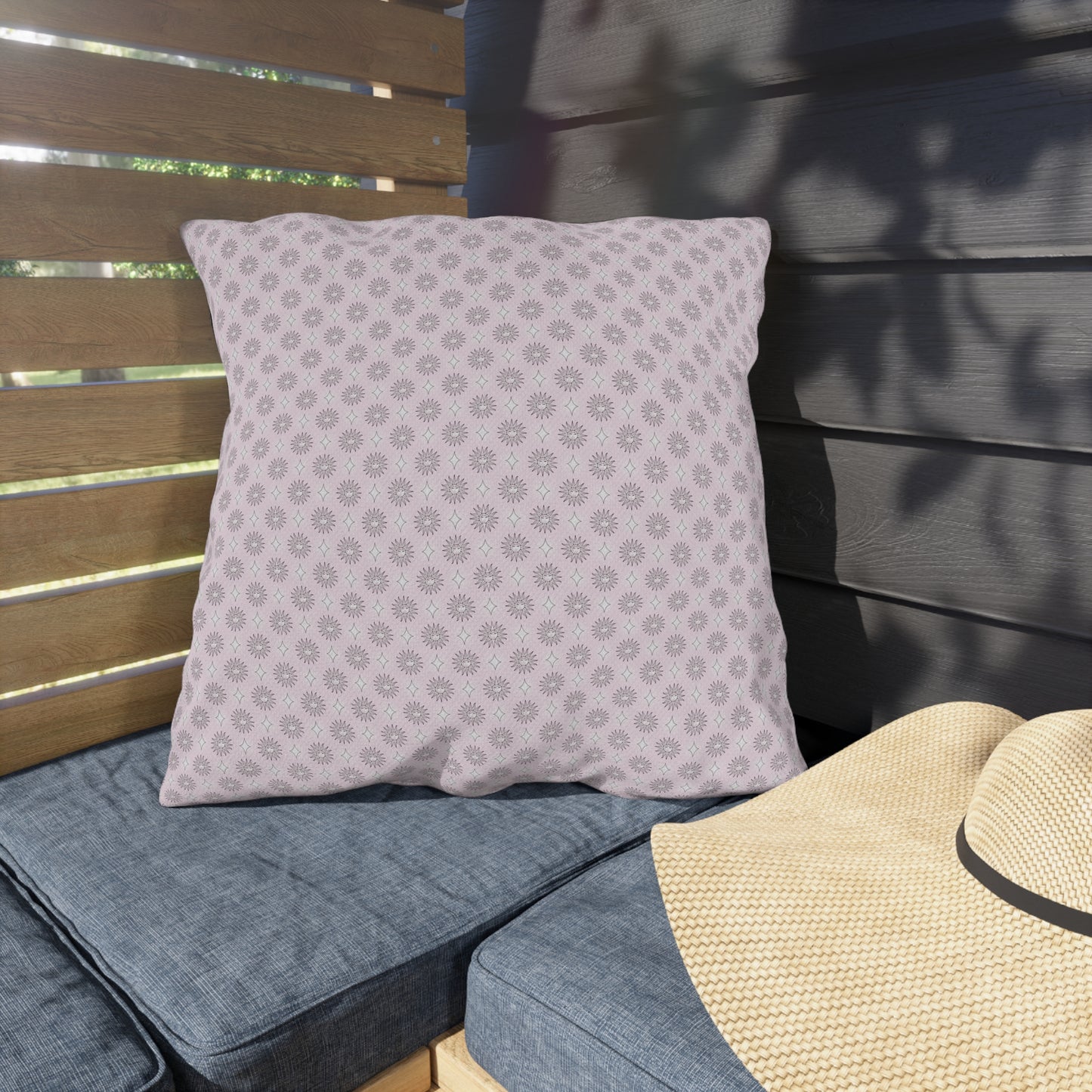 Pink Mornings Star-crossed Bodies 20" x 20" Outdoor Pillows