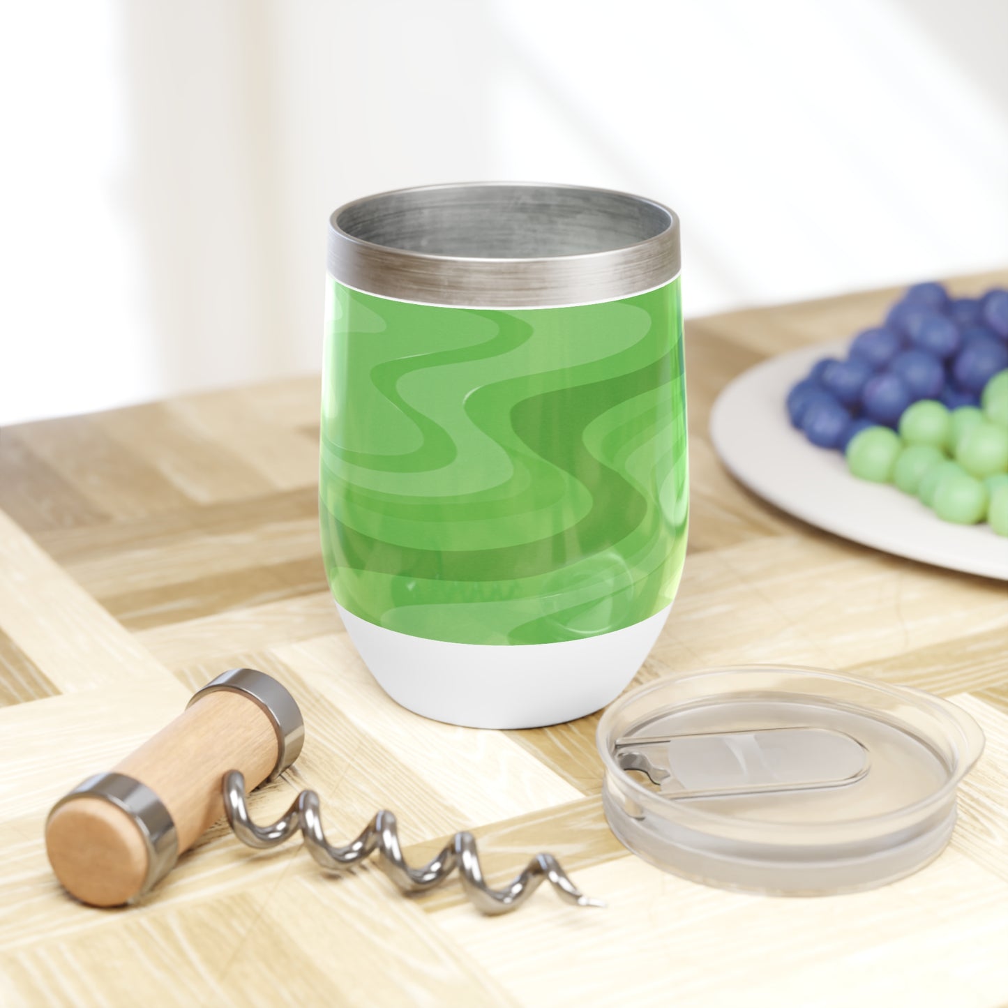 Greenie Meanie Wavey 12 oz Chill Wine Tumbler