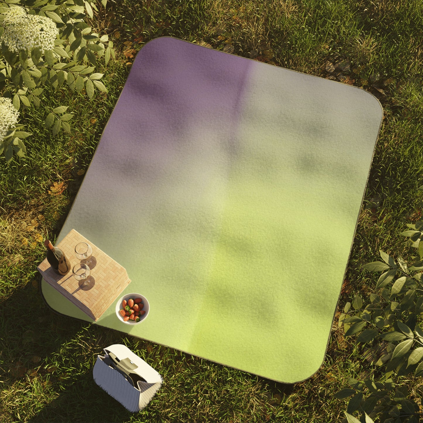 Purple Golden Fade 61" × 51" Picnic Blanket