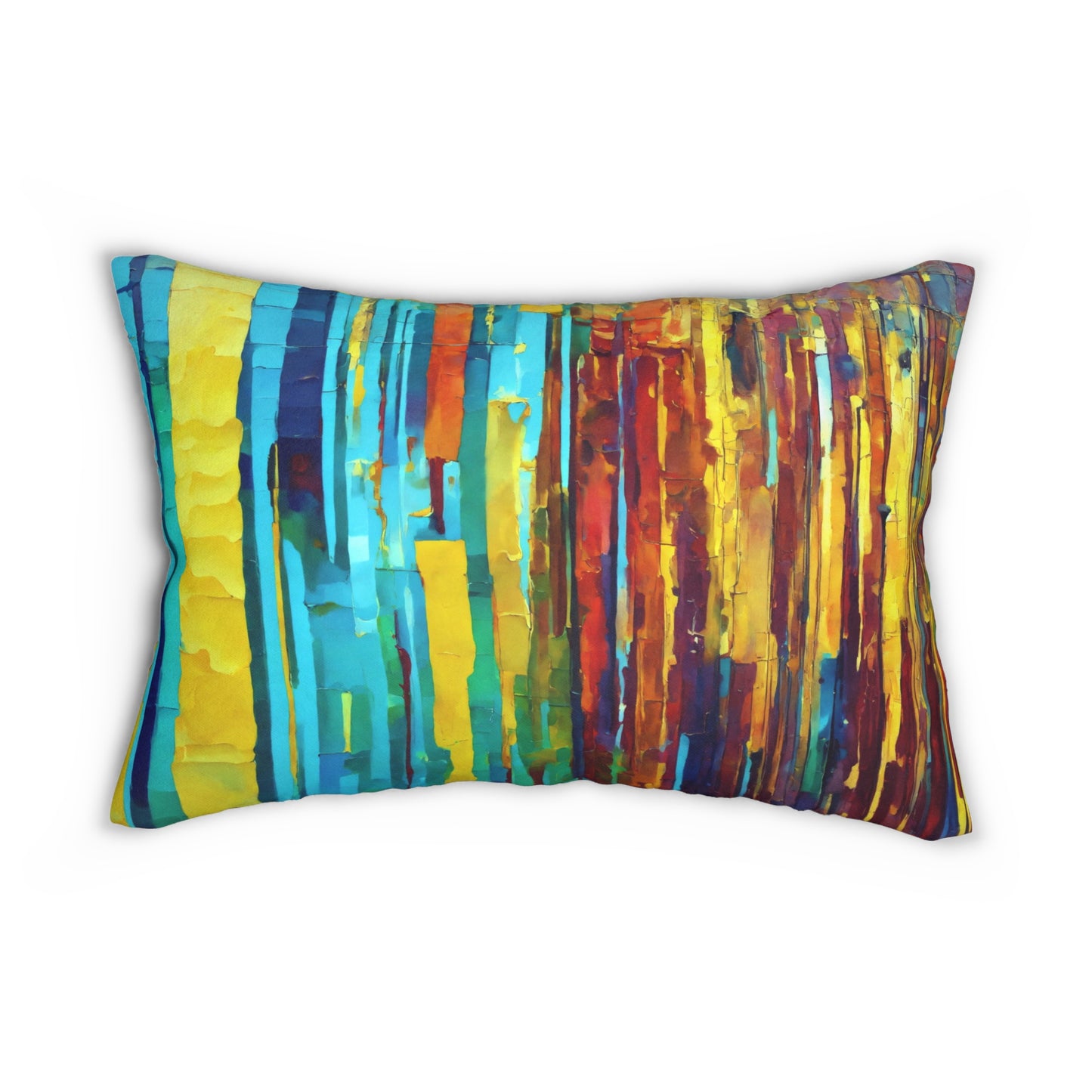 Striped Alpha Spun Polyester Lumbar Pillow, 20" x 14"