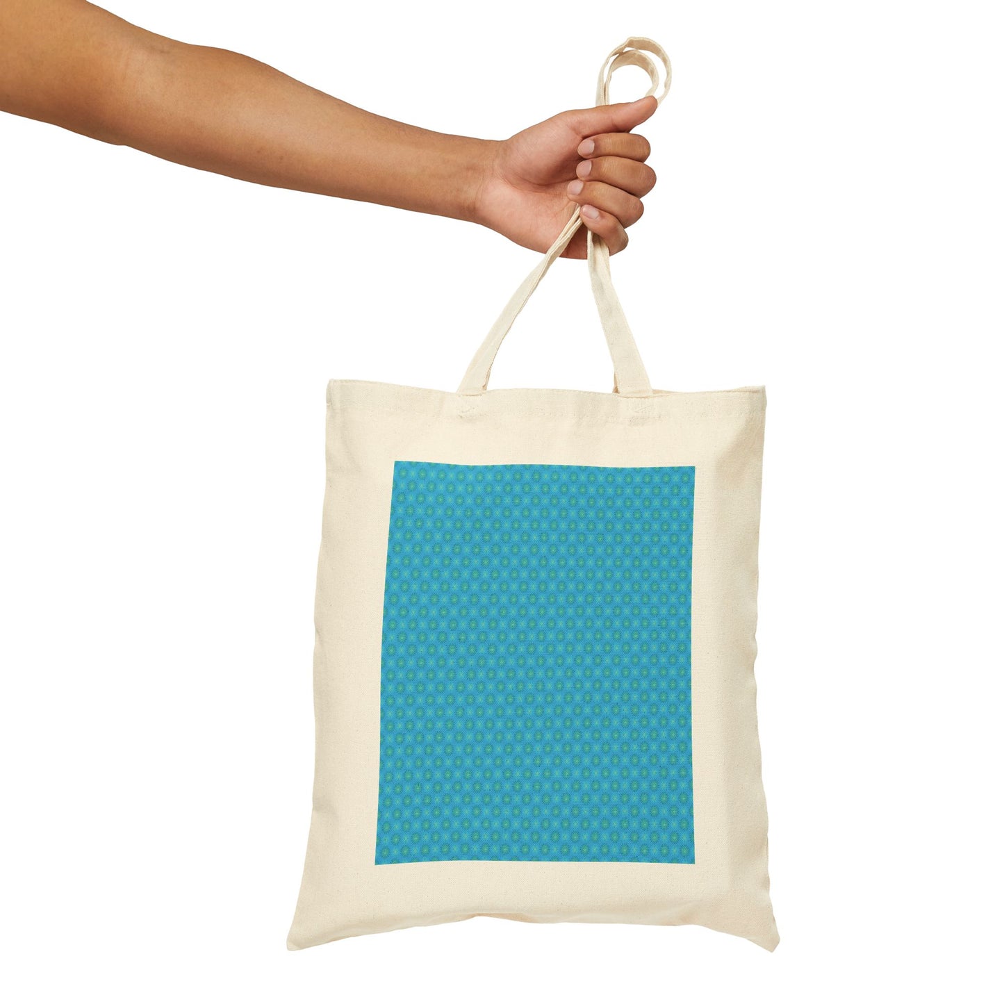 Blue Green Star-crossed Bodies Cotton Canvas Tote Bag