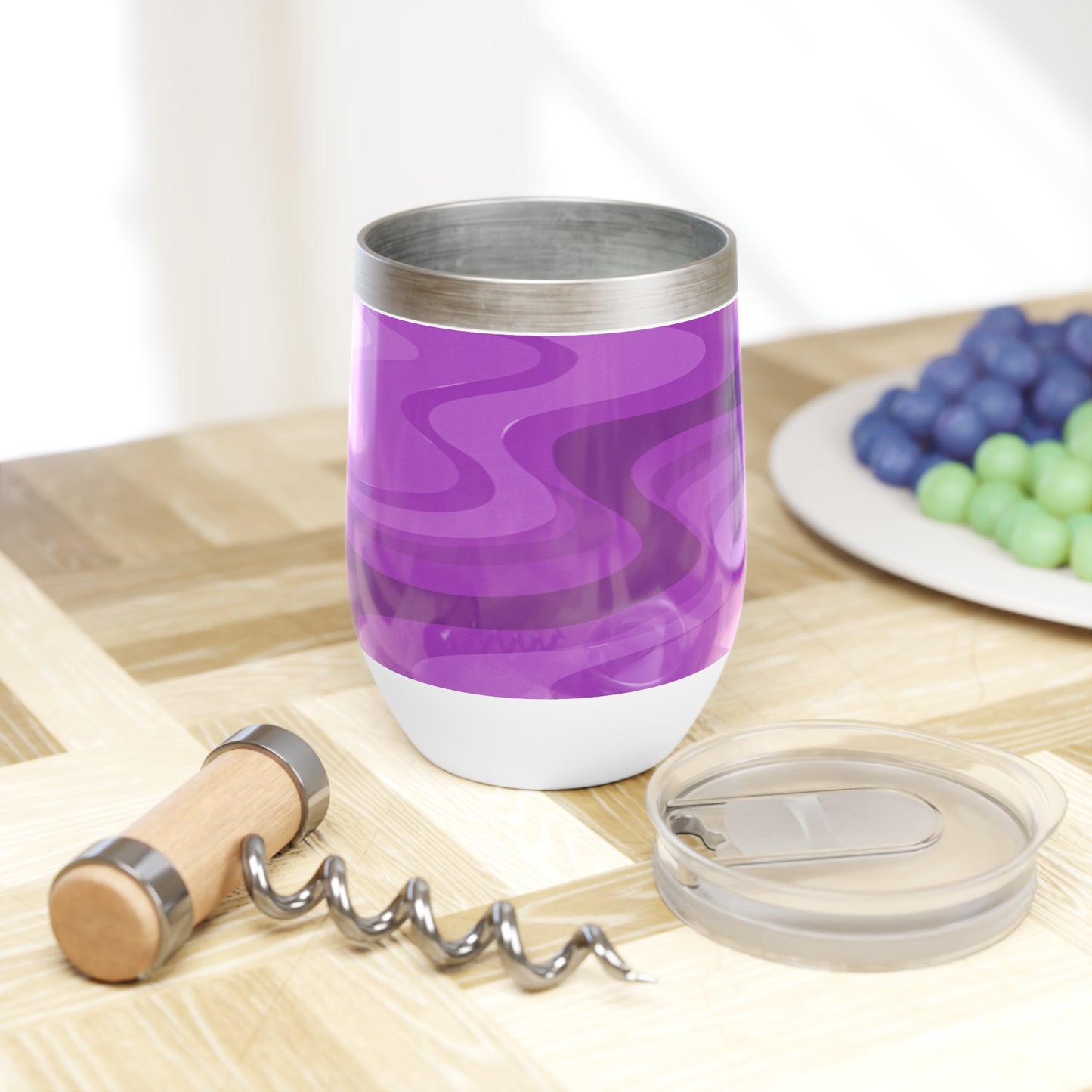 Wavey Purple Wavey 12 oz Chill Wine Tumbler