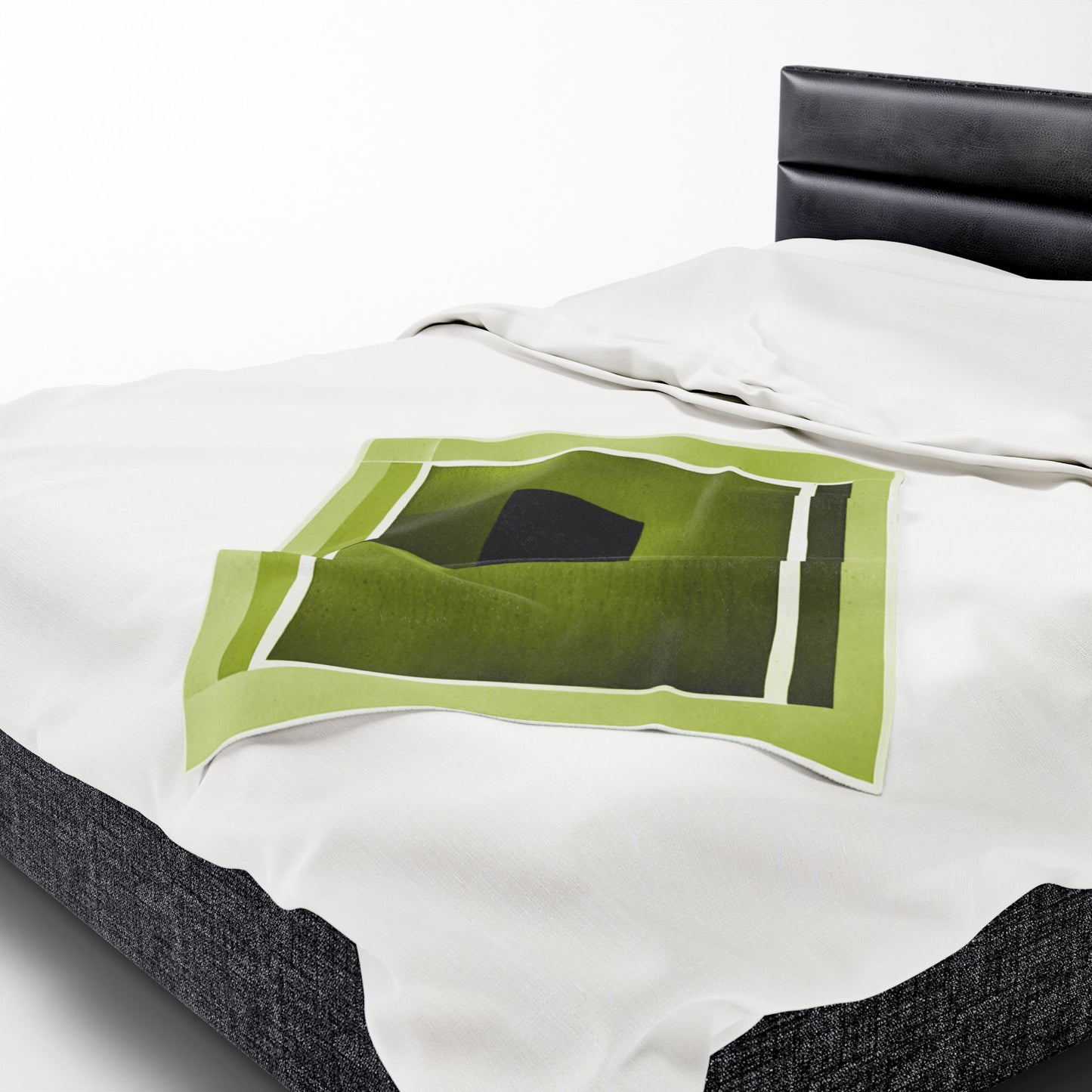 Lemongrass Shadow Velveteen Plush Blanket, 30" x 40"