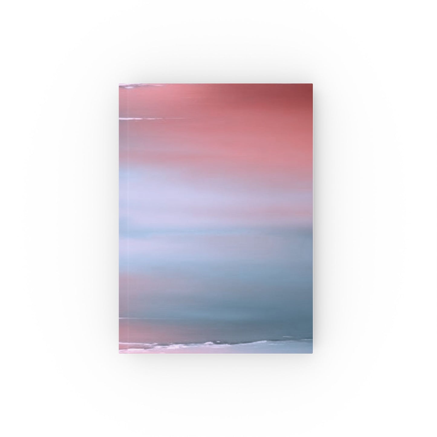 Gray Sea Pink Fog 5.2" x 7.4" Hard Backed Journal with 128 blank pages
